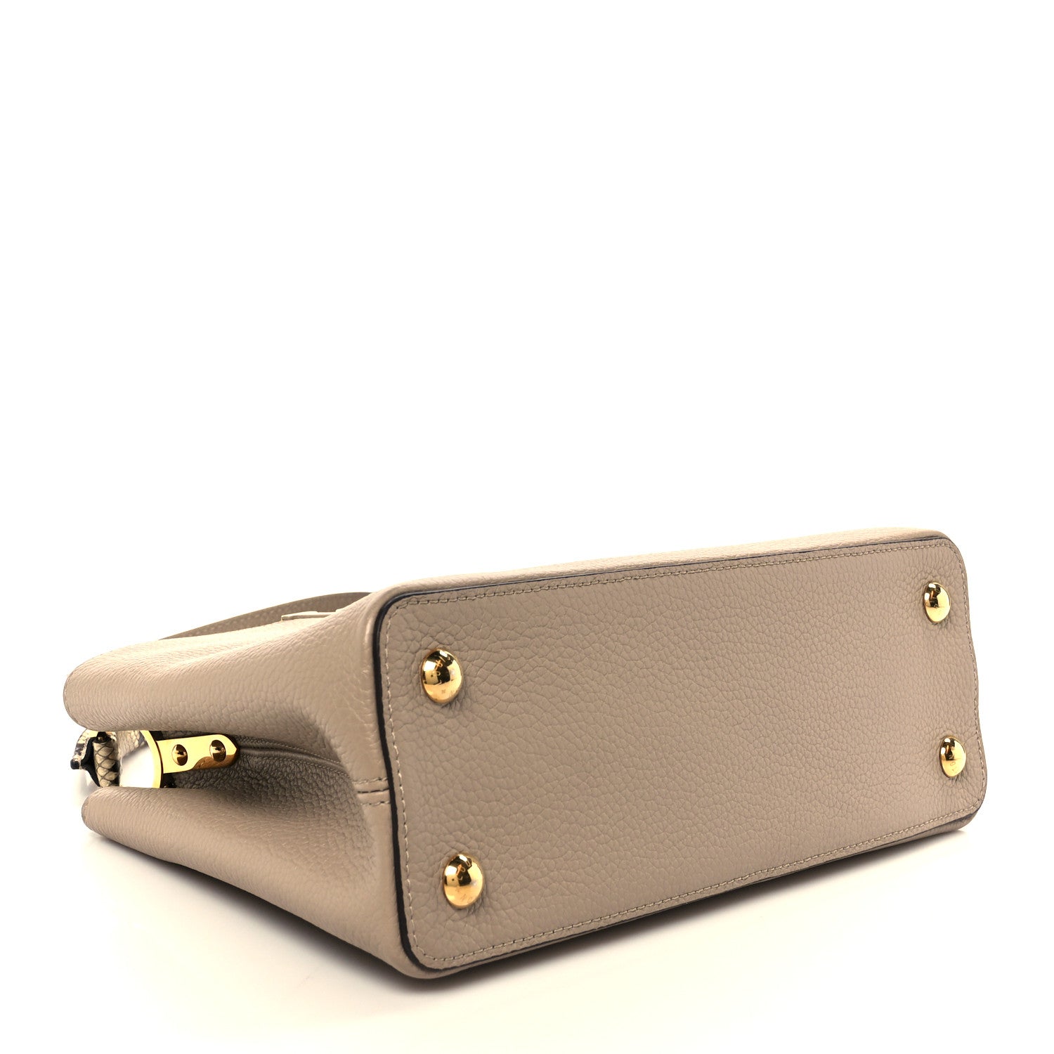 Taurillon Snakeskin Capucines PM Galet