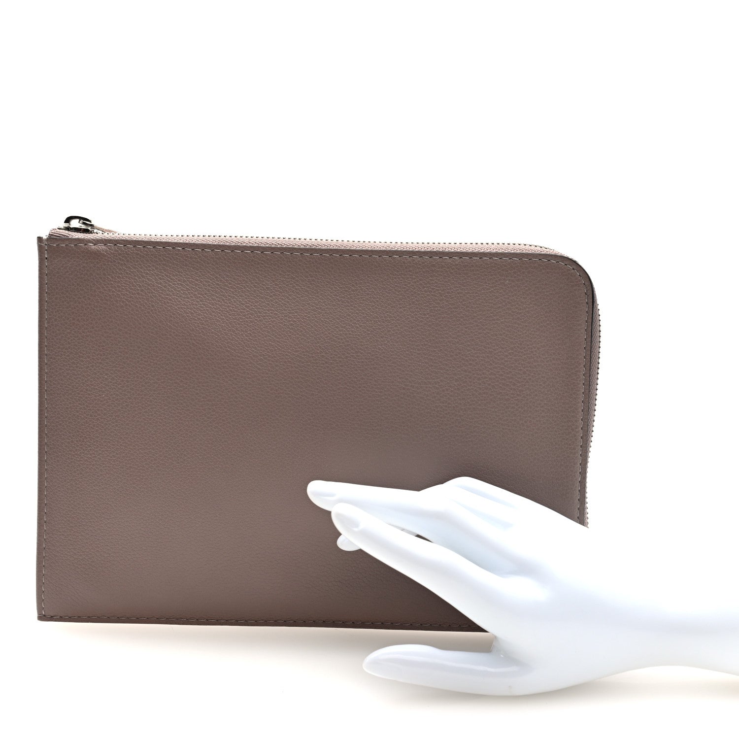 Calfskin Pochette Jour PM Clutch Taupe
