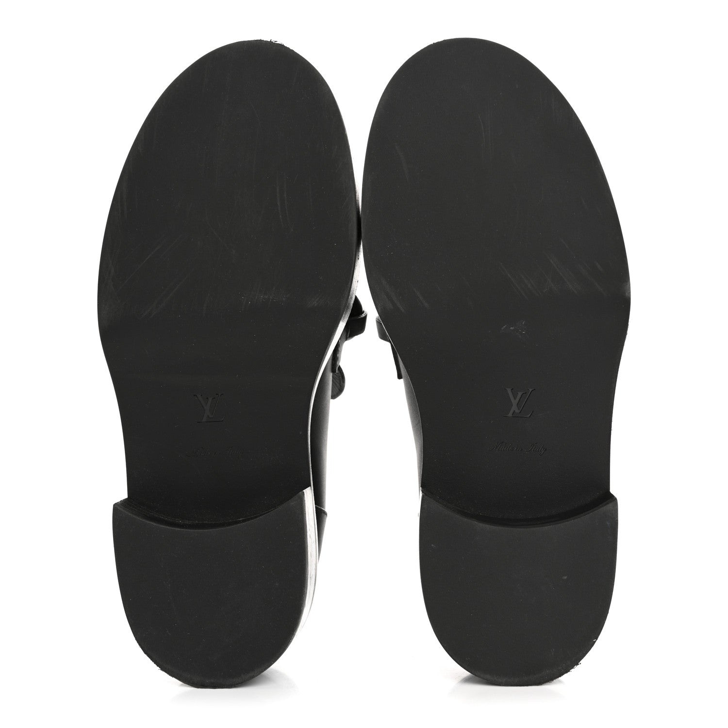 Calfskin Oversized Chain Academy Loafers 35 Black