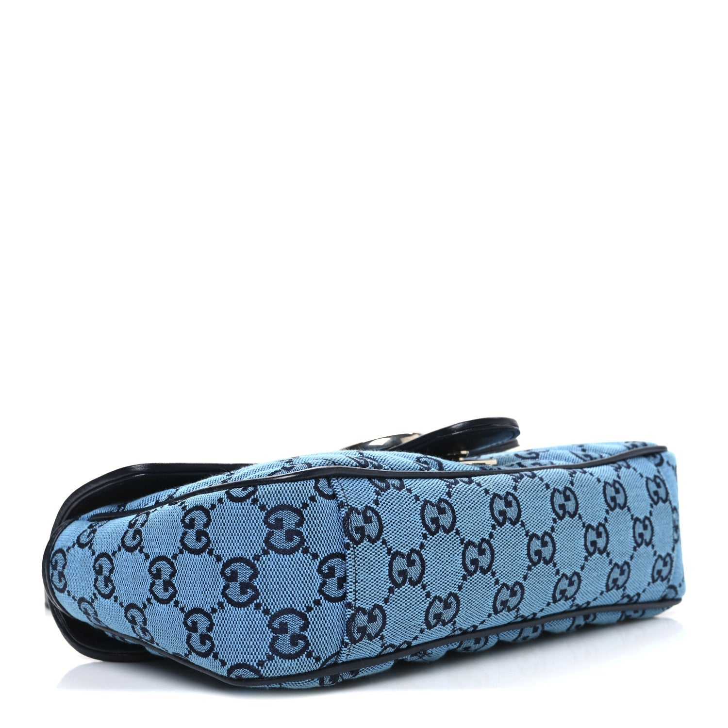 Monogram Multicolor Matelasse Diagonal Small GG Marmont Shoulder Bag Light Blue