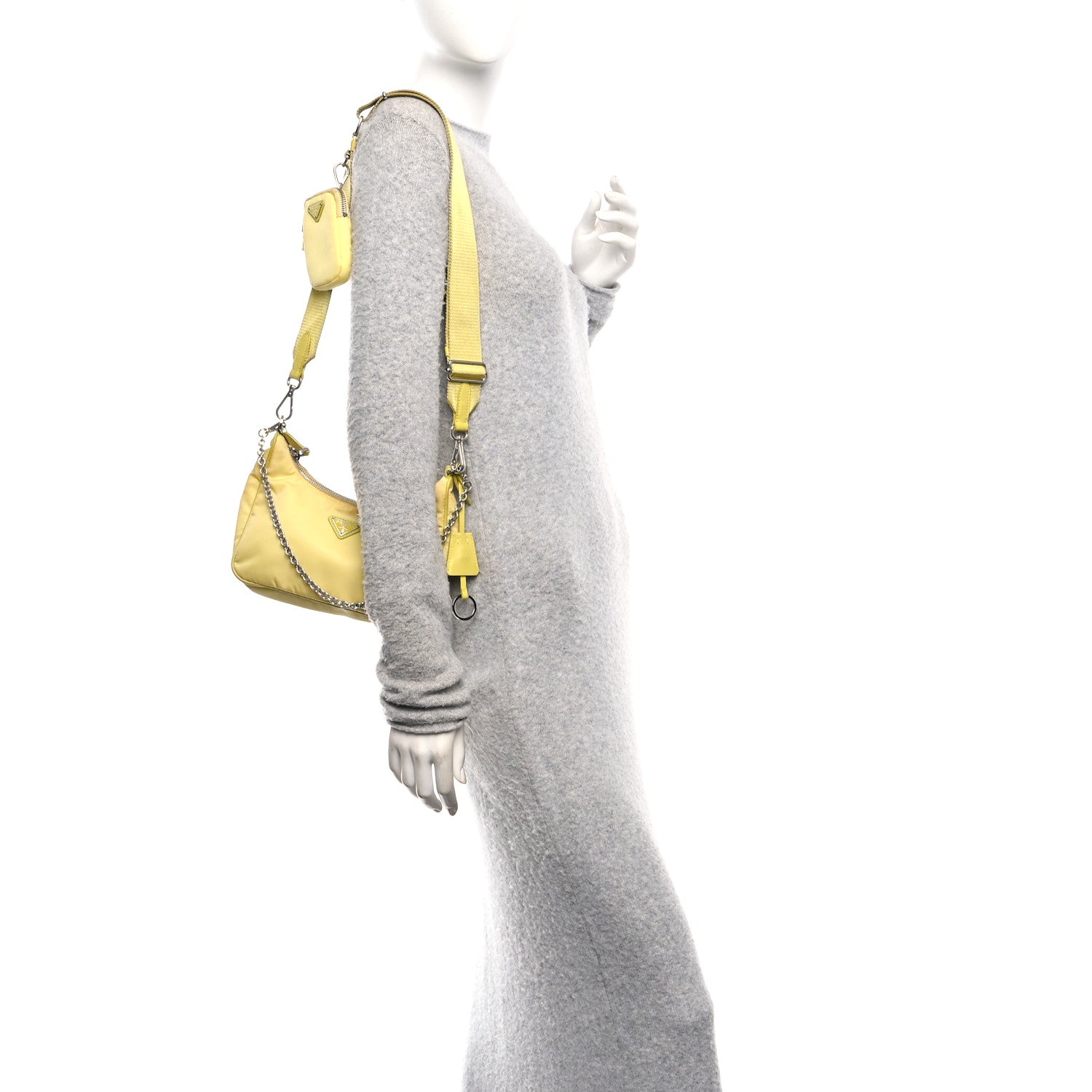 Nylon Saffiano Re-Edition 2005 Shoulder Bag Ananas