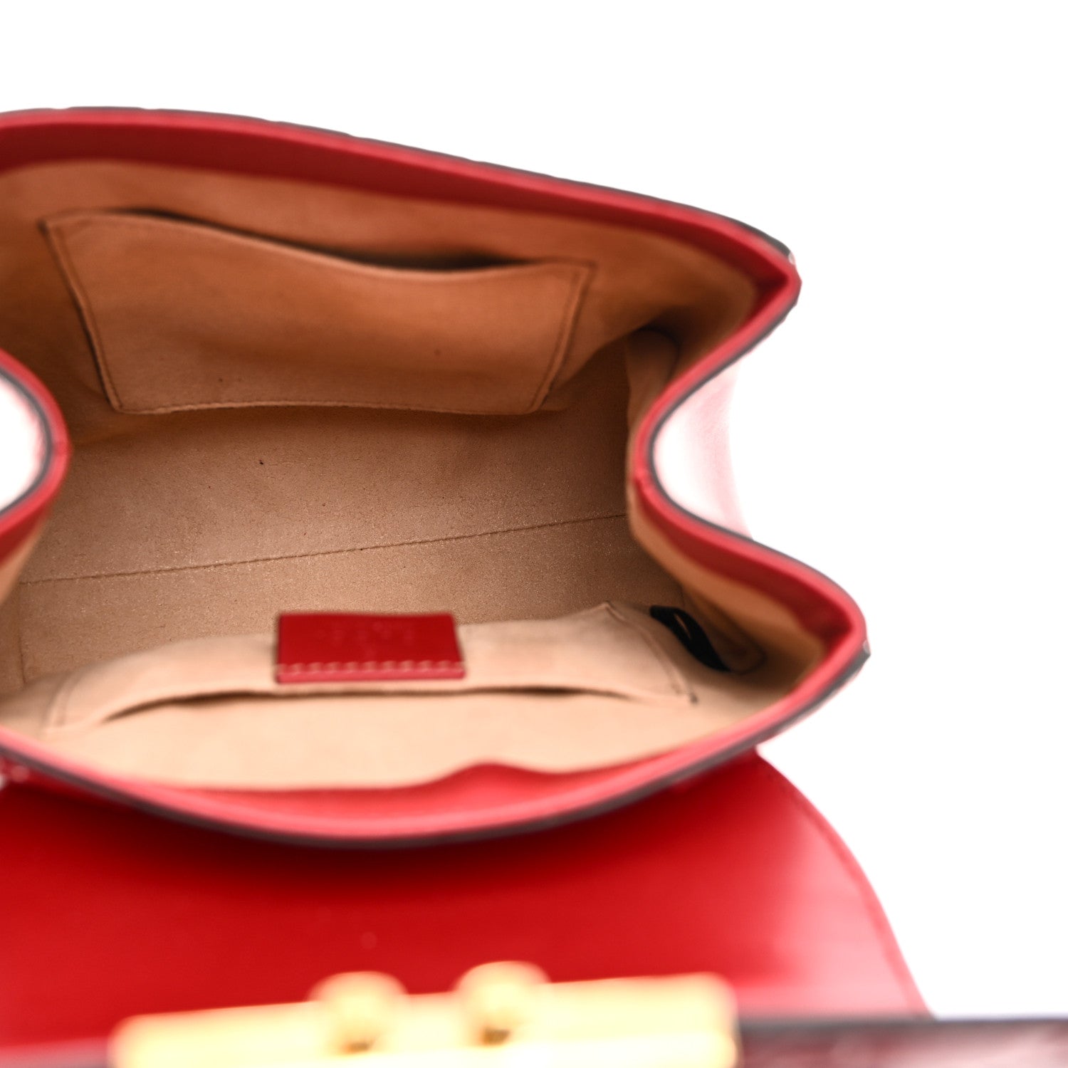 Guccissima Signature Padlock Backpack Hibiscus Red