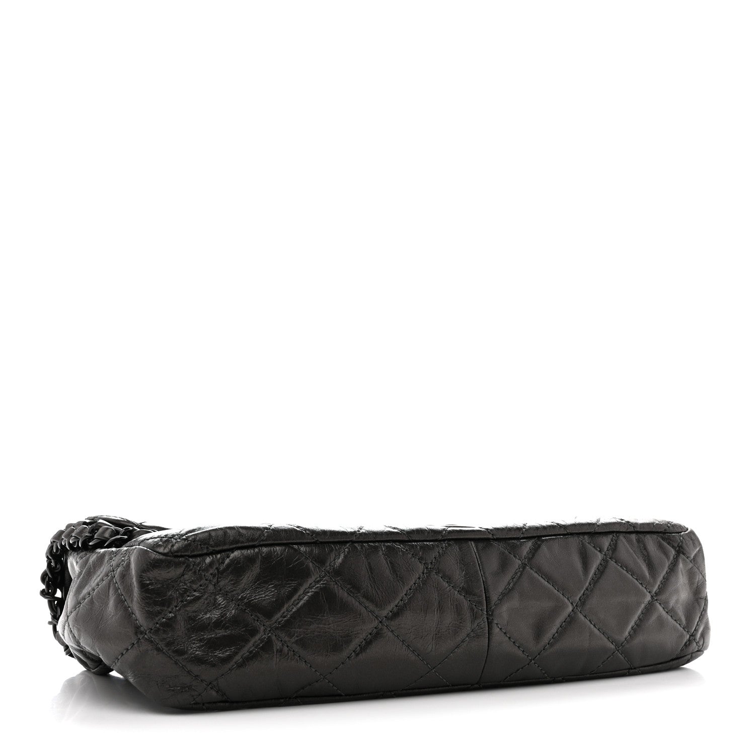 Calfskin Quilted Medium Chain Me Flap Grey