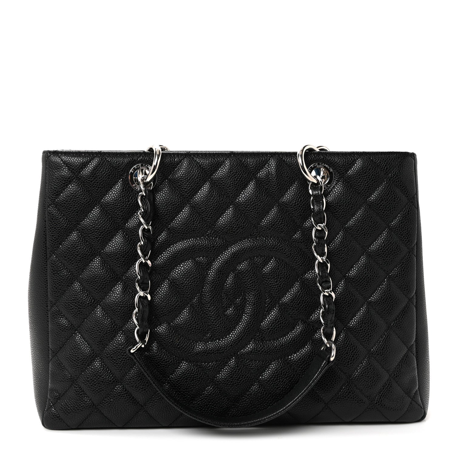 Caviar Quilted Grand Shopping Tote GST Black