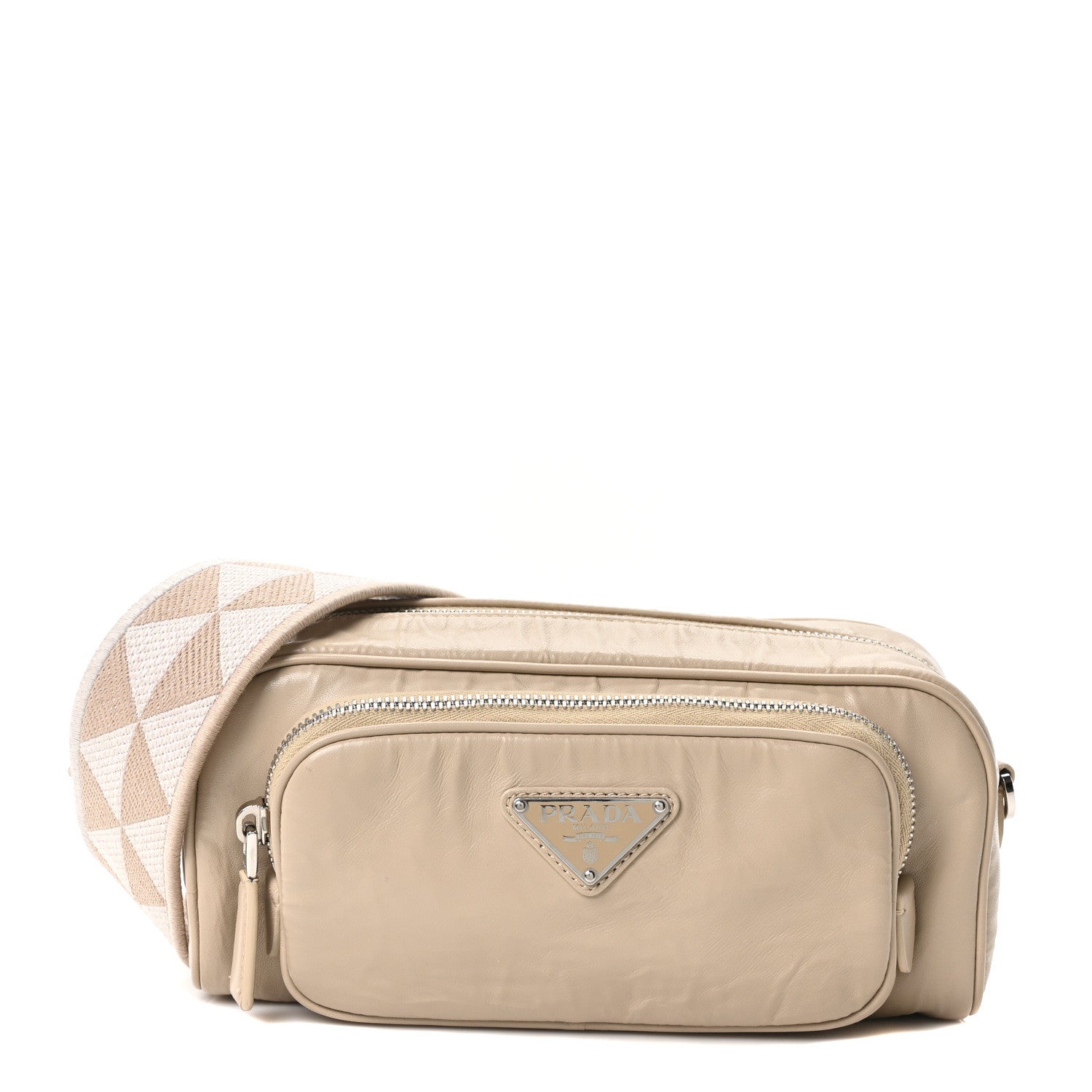 Nappa Antique Multi-Pocket Shoulder Bag Deserto