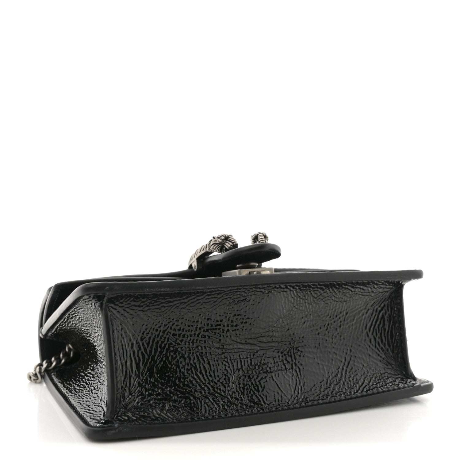 Crinkled Patent Mini Dionysus Shoulder Bag Black