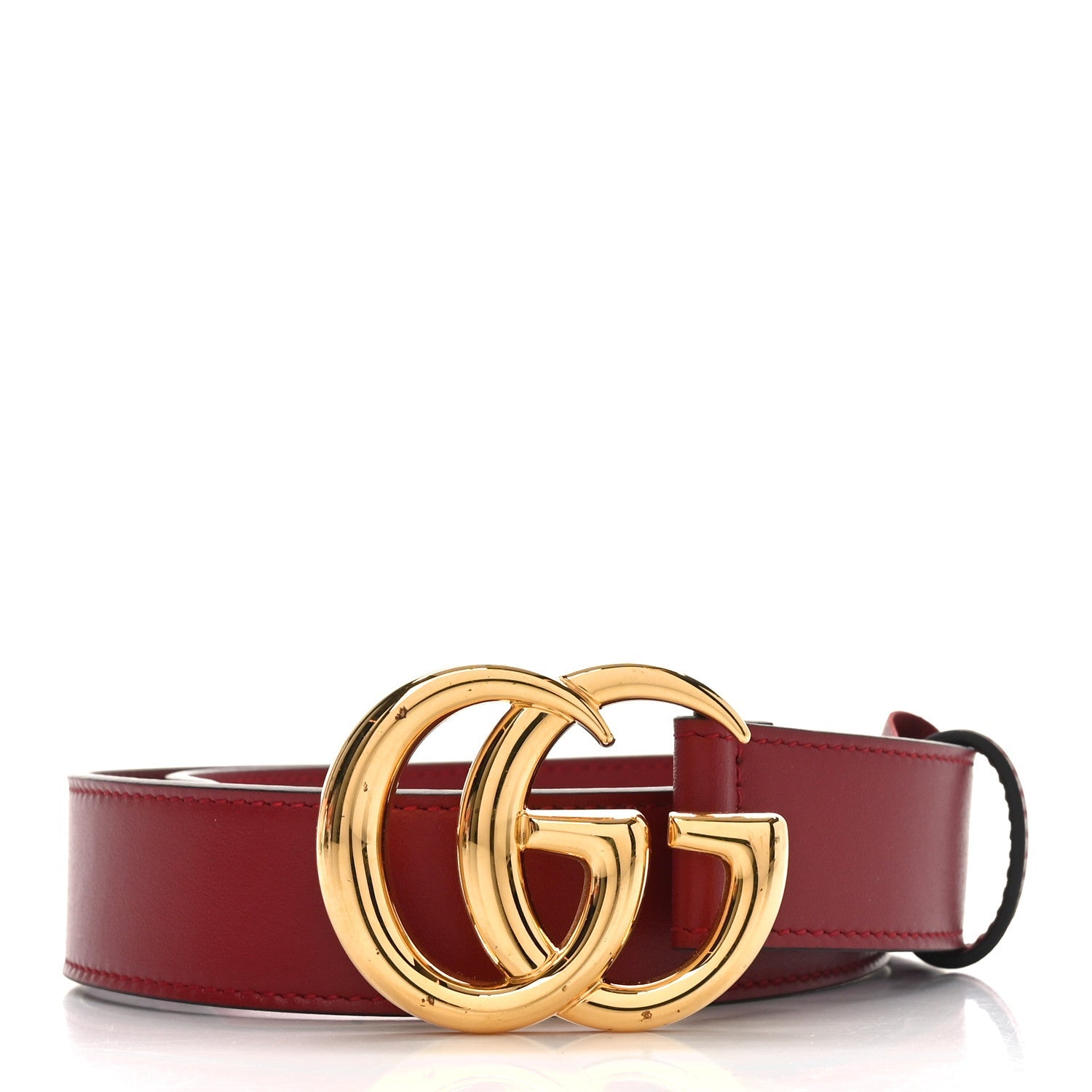 Plutone Calfskin Double G 30mm Belt 75 30 Red