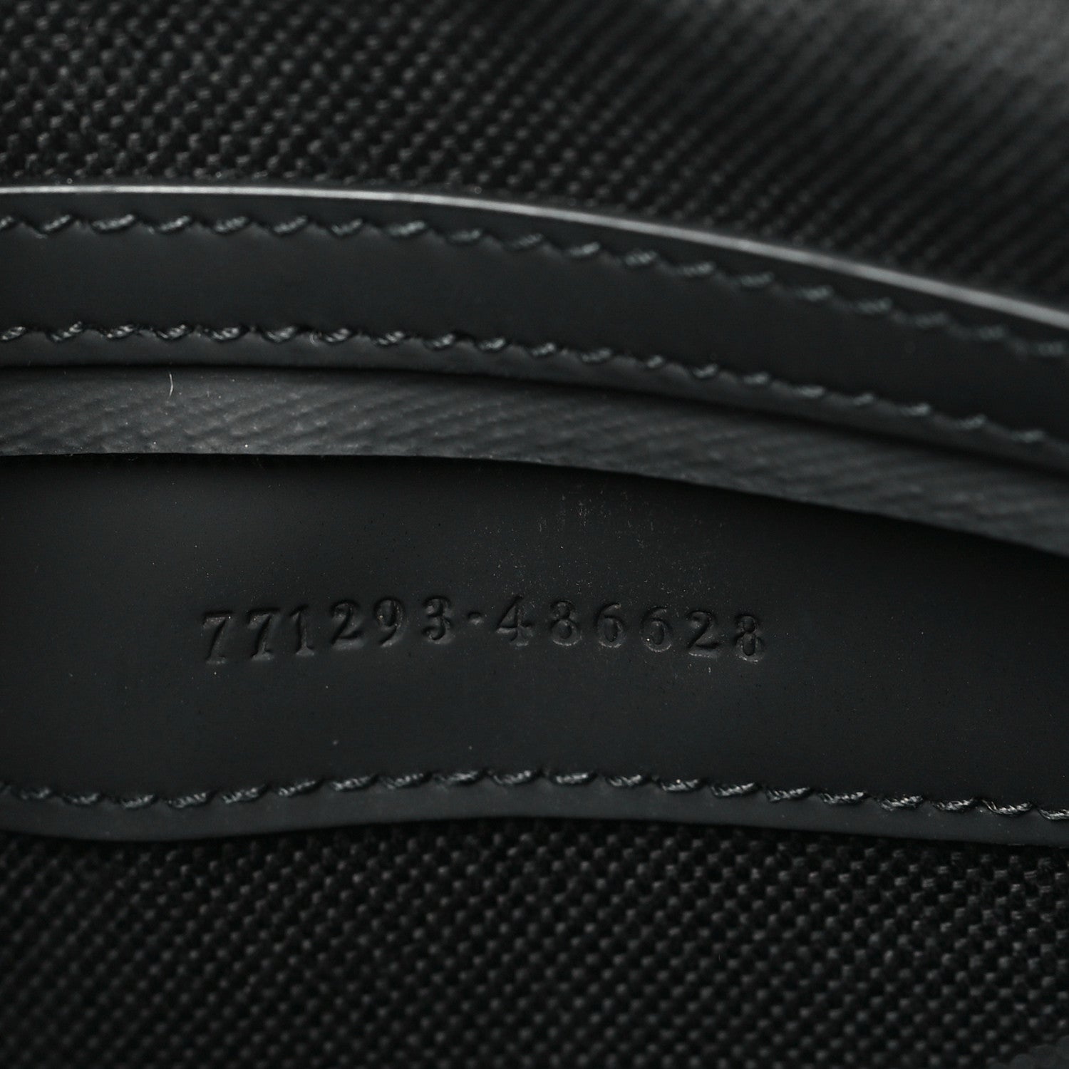 Rubber Effect Monogram GG Crossbody Bag Black