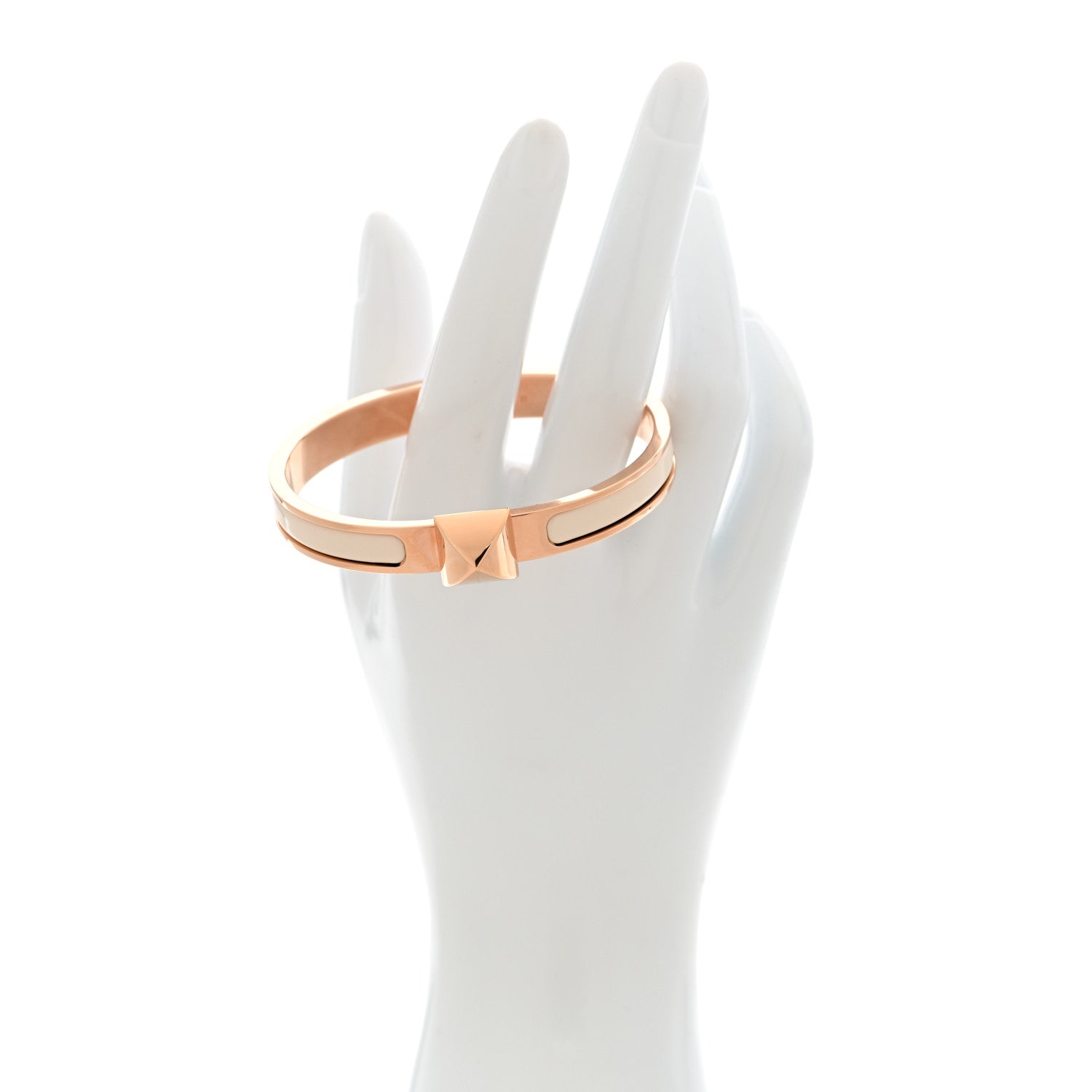Enamel Mini Clic Medor Bracelet GM Creme