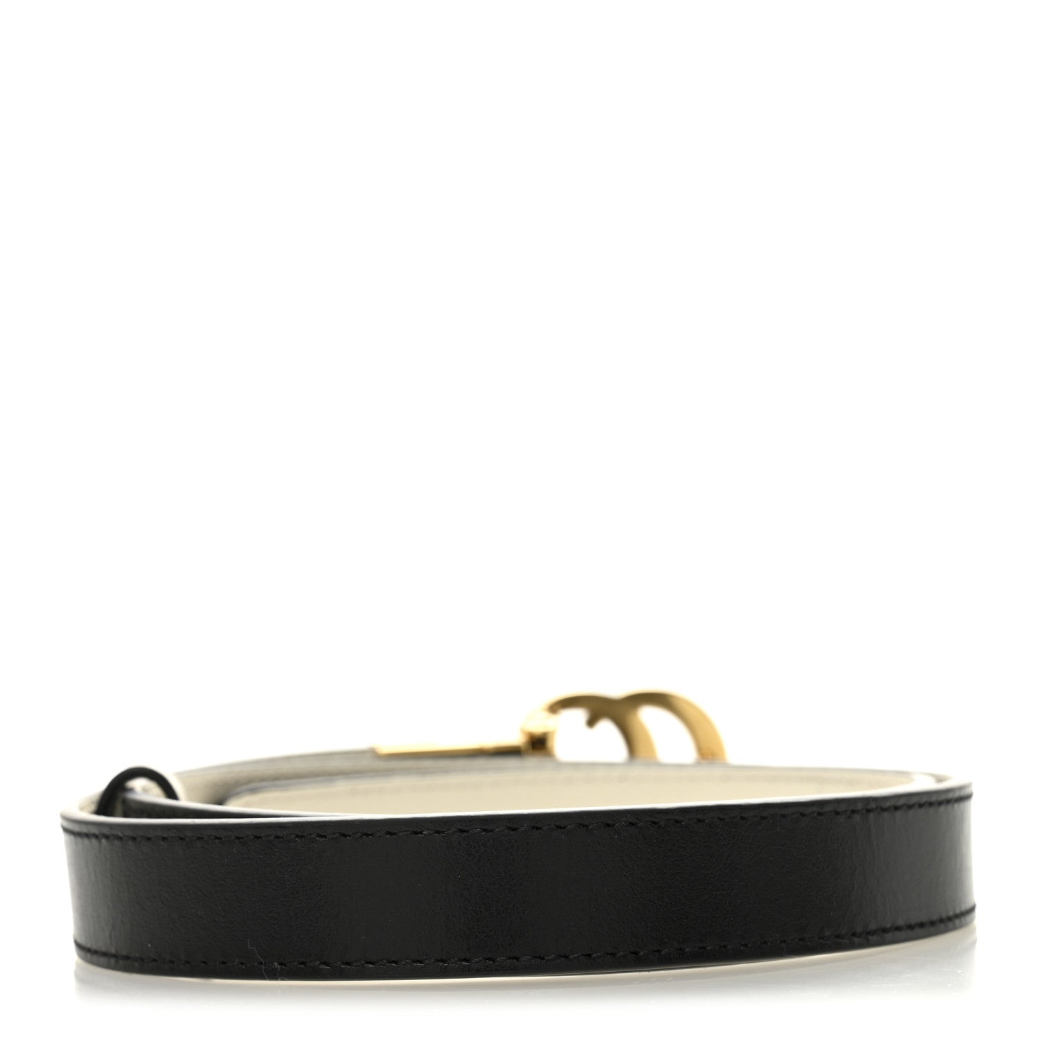 Plutone Calfskin Double G Reversible 20mm Belt 70 28 Black White