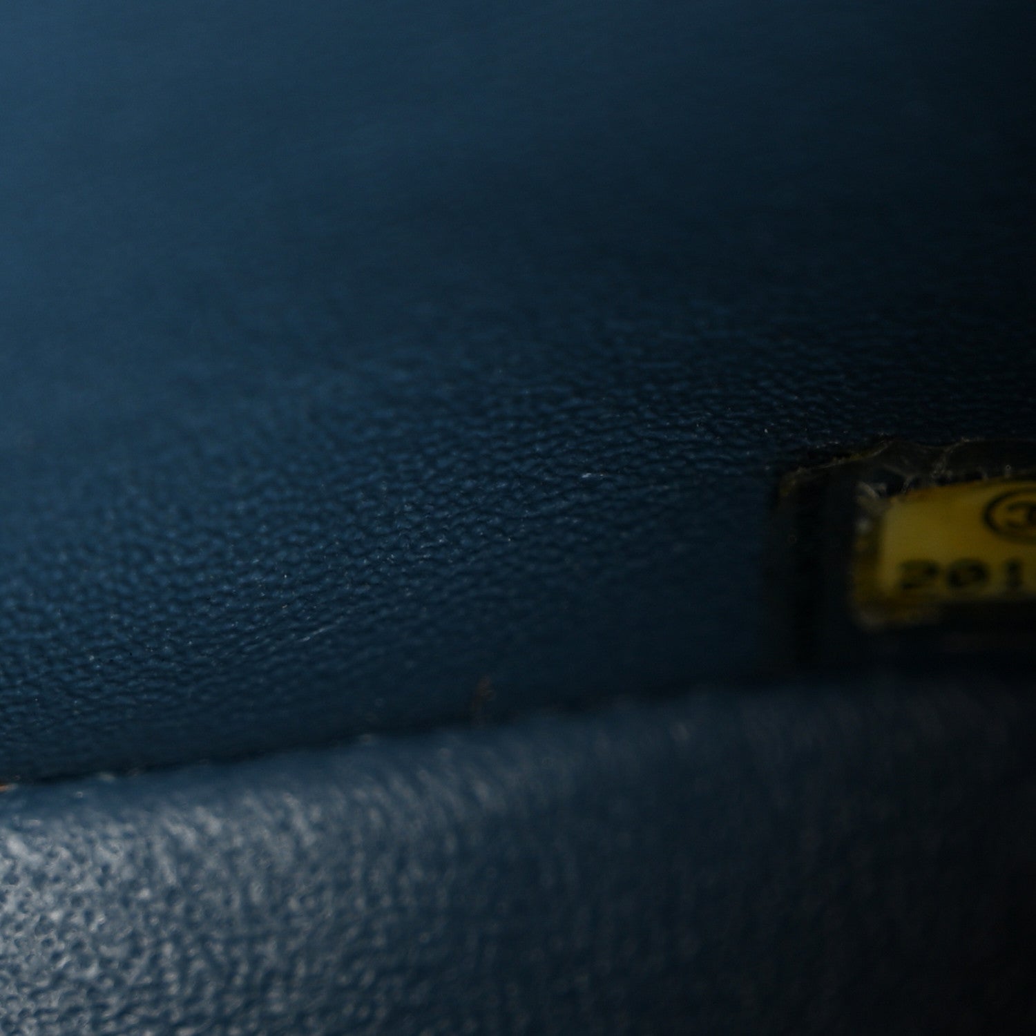 Caviar Quilted Mini Rectangular Flap Blue