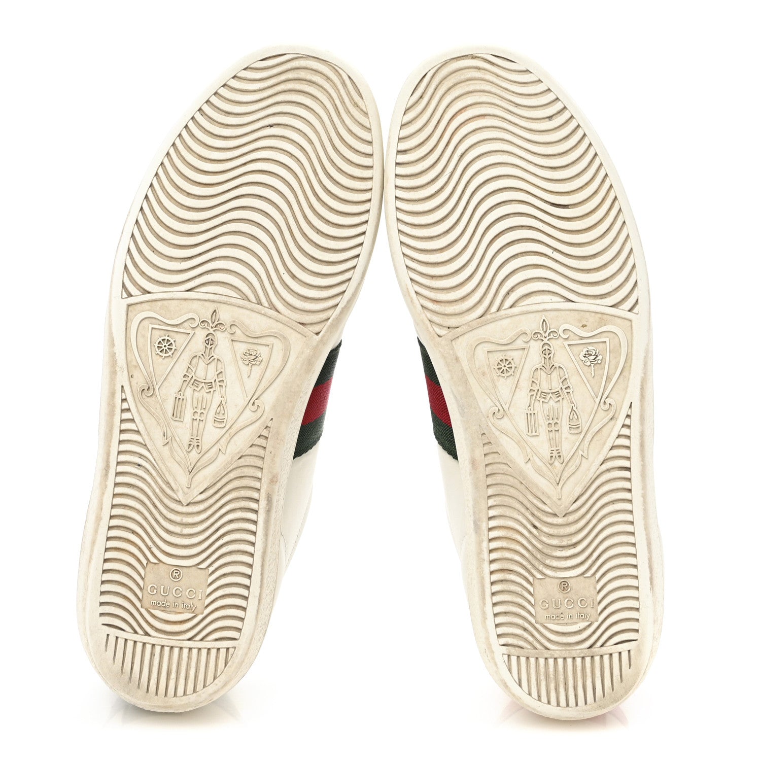 Calfskin Ayers Bee Embroidered Womens Ace Sneakers 36.5 White Green