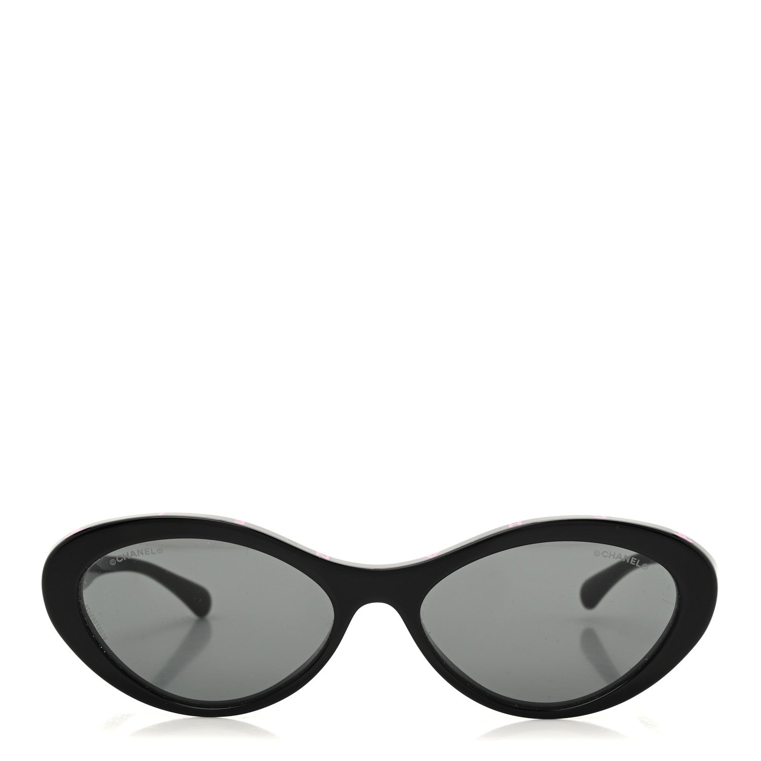 Acetate Oval Sunglasses 5416-A Black Pink