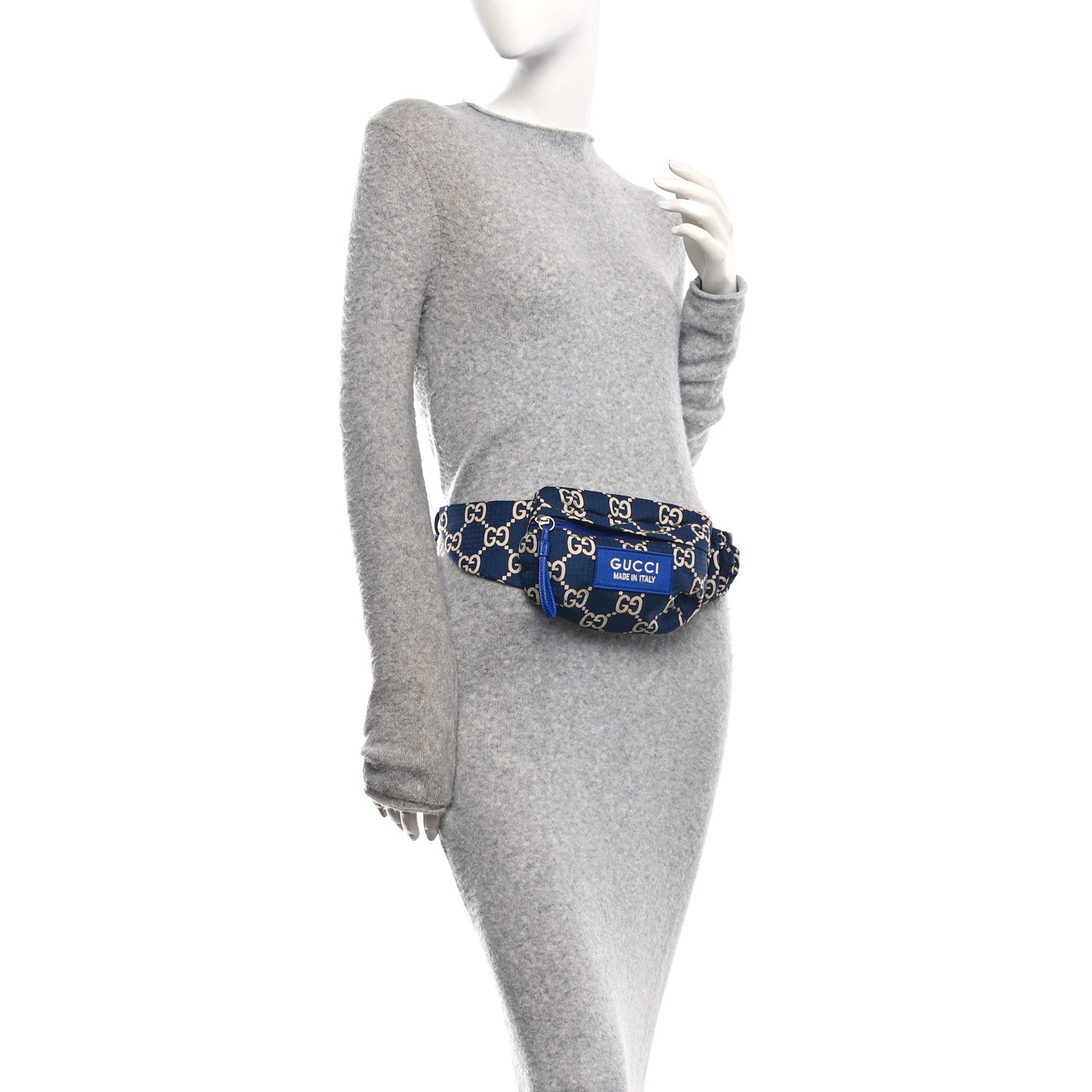 Recycled Polyester Monogram Jumbo GG Belt Bag Blue