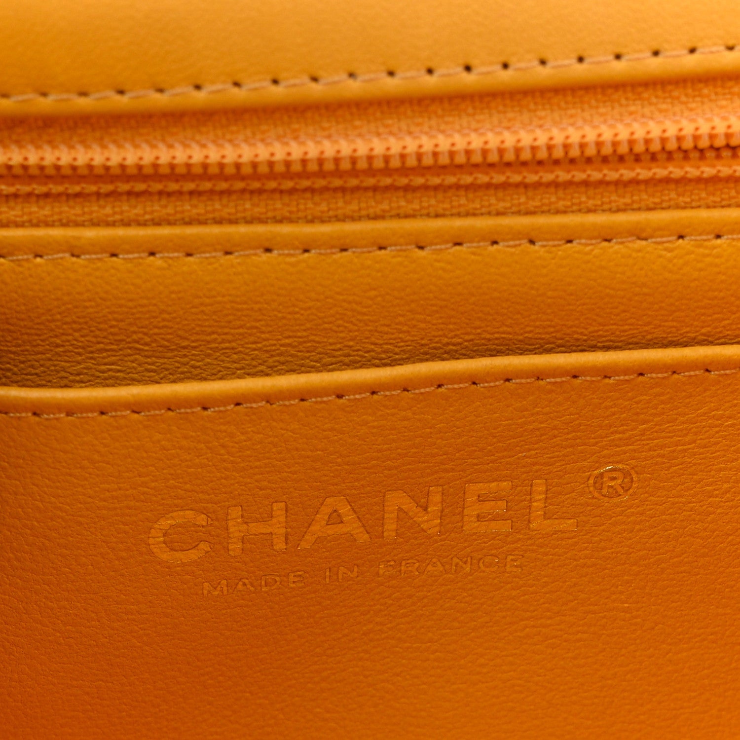 Lambskin Quilted Mini Top Handle Rectangular Flap Yellow