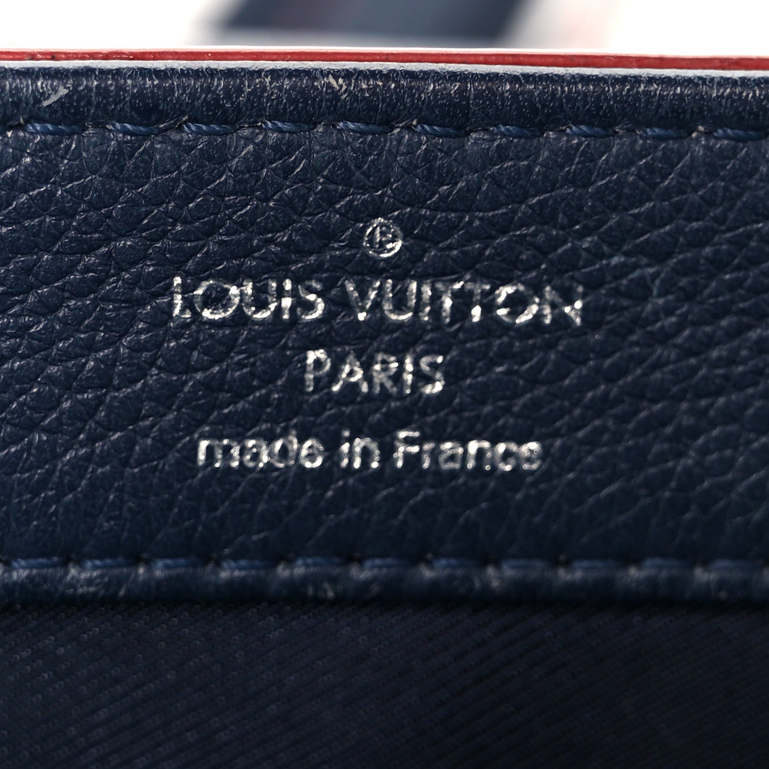 Calfskin Lockme II Chain Bag BB Marine Rouge