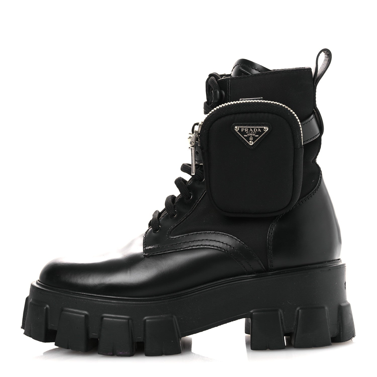 Spazzolato Rois Nylon Metal Triangle Logo Monolith Pouch Pocket 55mm Boots 37 Black