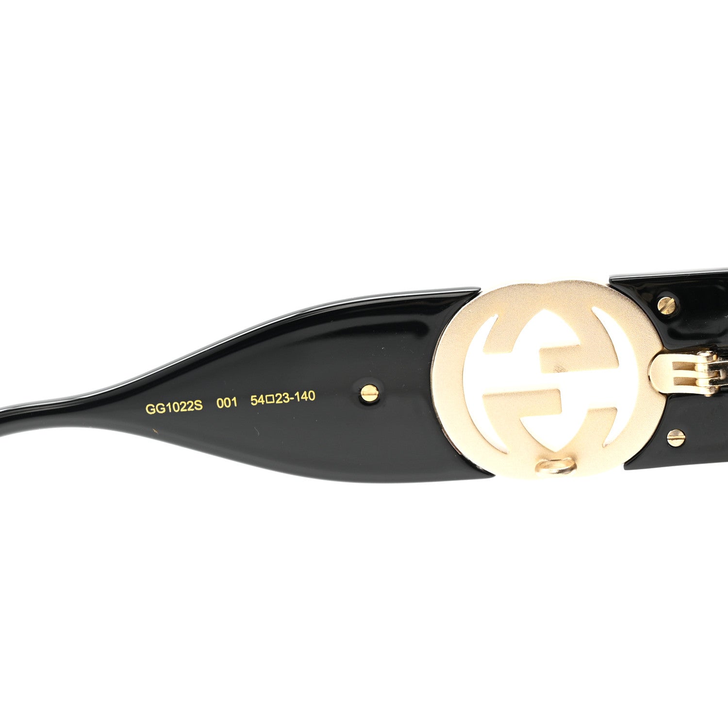Acetate Square Frame Chain Sunglasses GG1022S Black