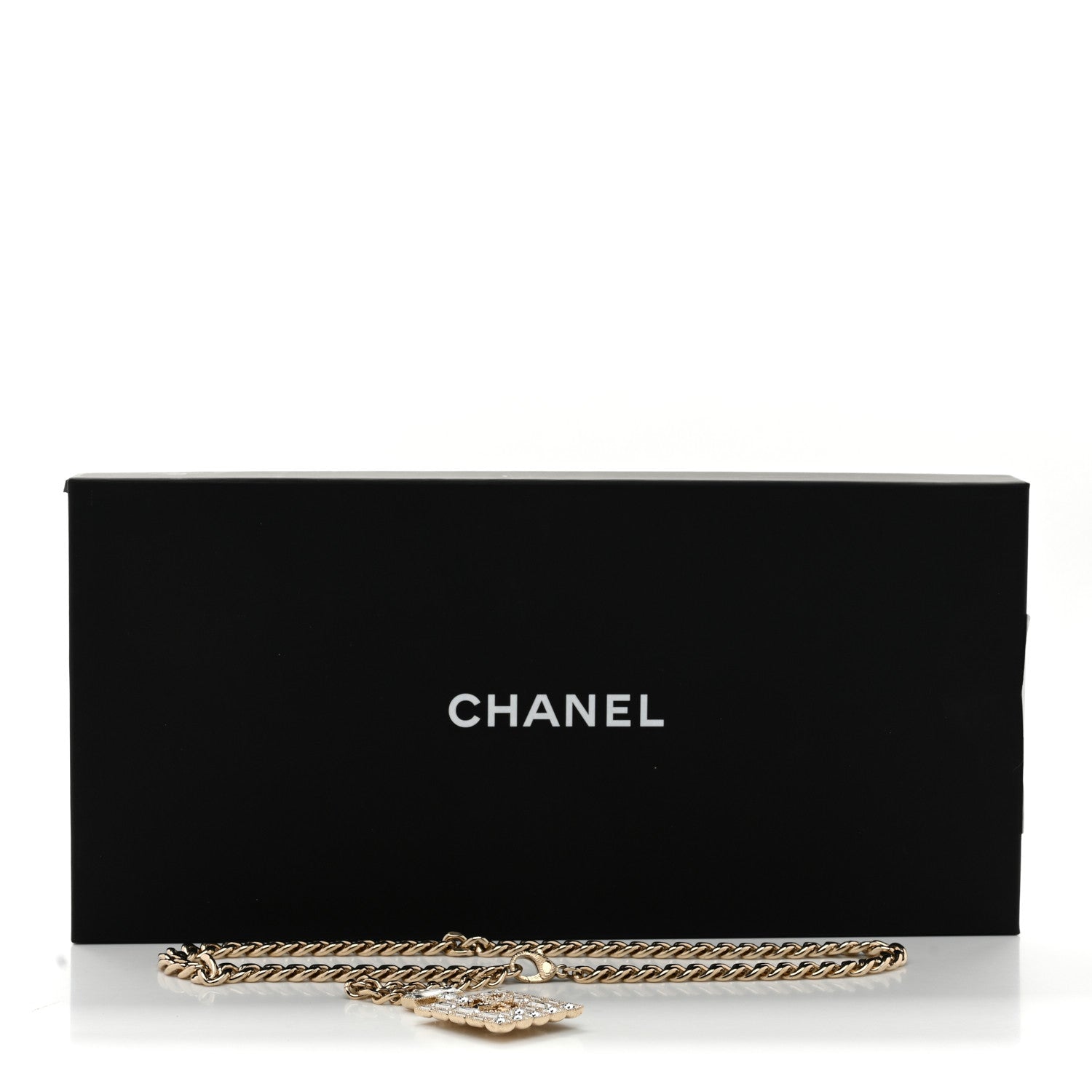 Metal Crystal CC Perfume Belt Gold