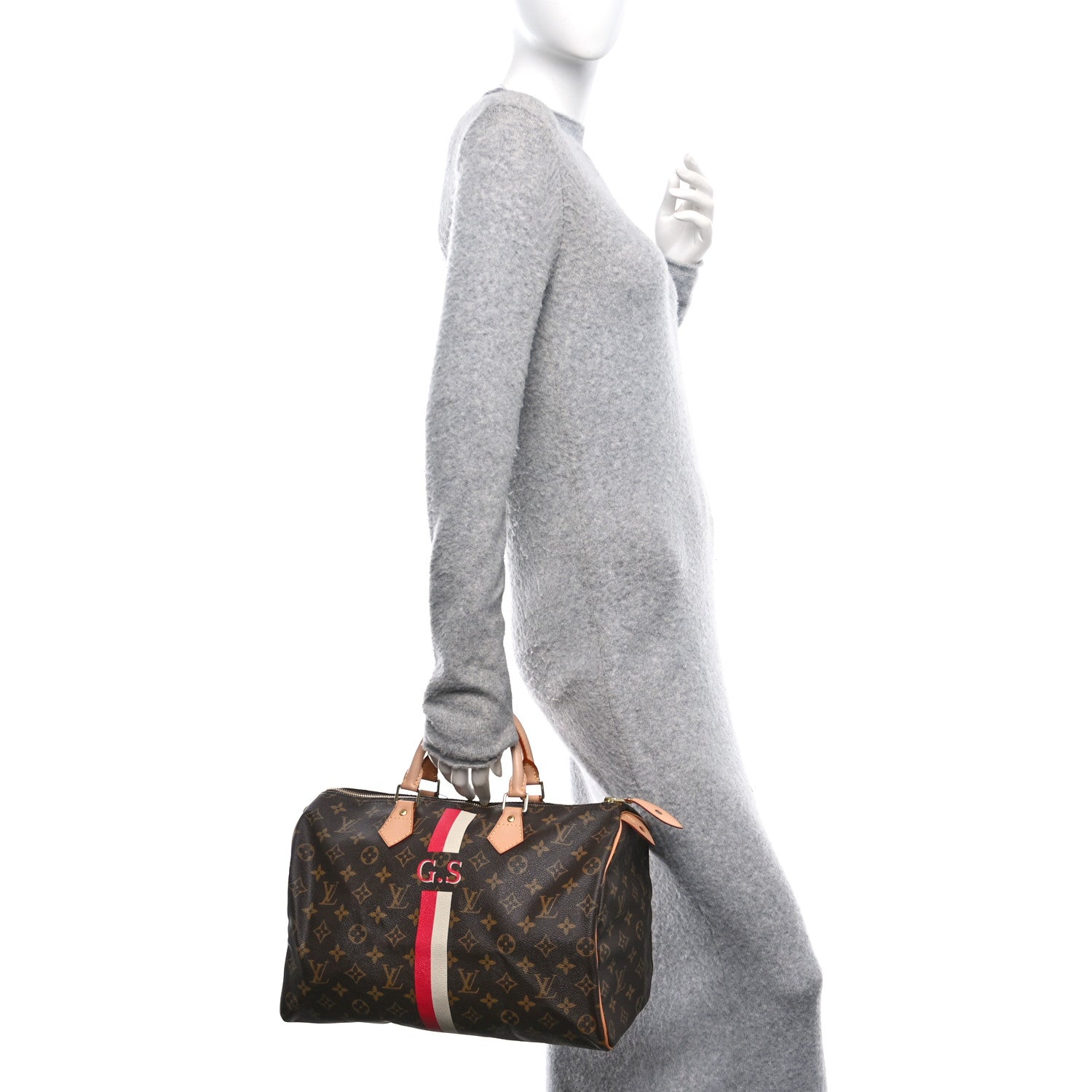 Monogram My LV Heritage Speedy 35 Rouge White