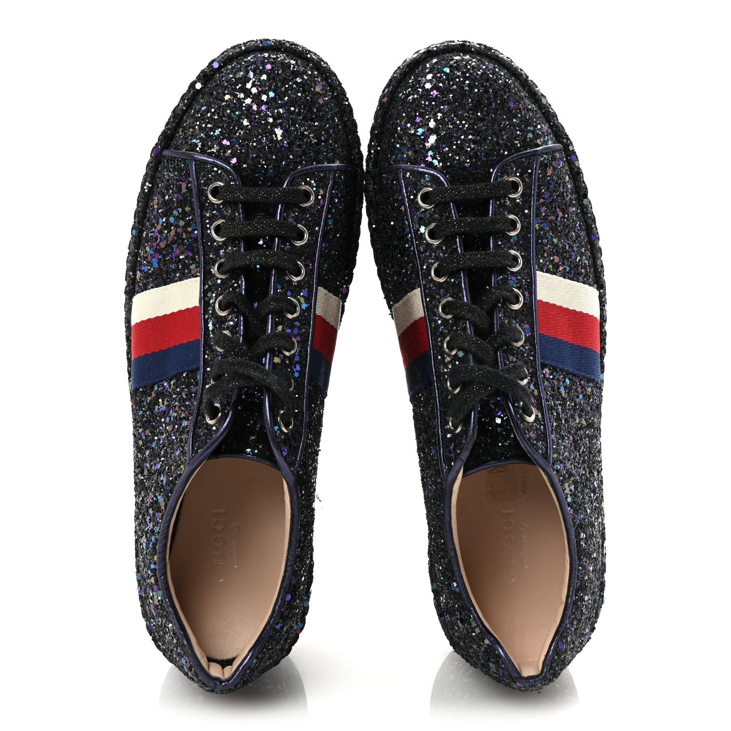 Glitter Womens Peggy Platform Sneakers 39 Purple