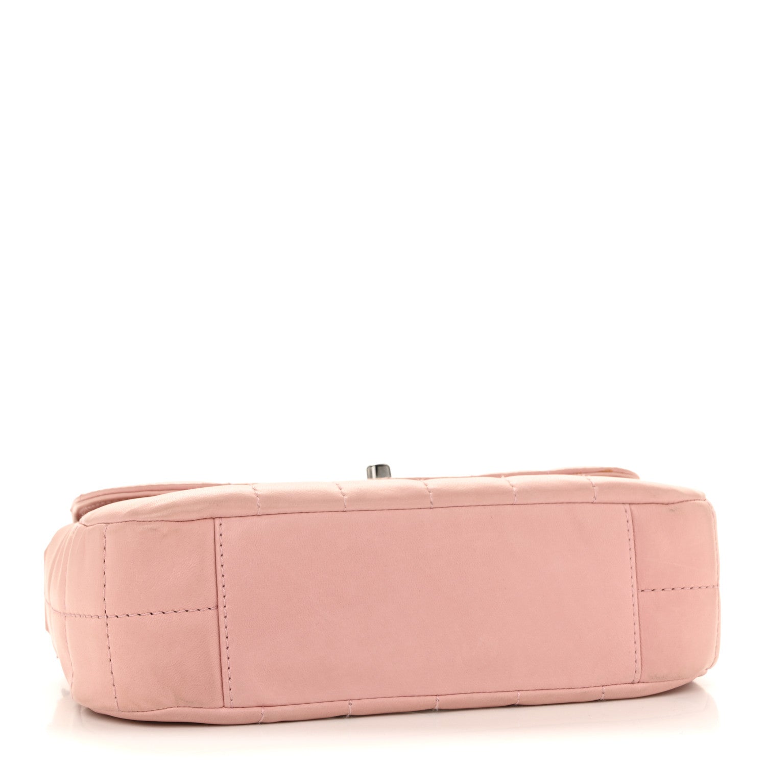 Lambskin Quilted Chocolate Bar 4 Chain Flap Pink