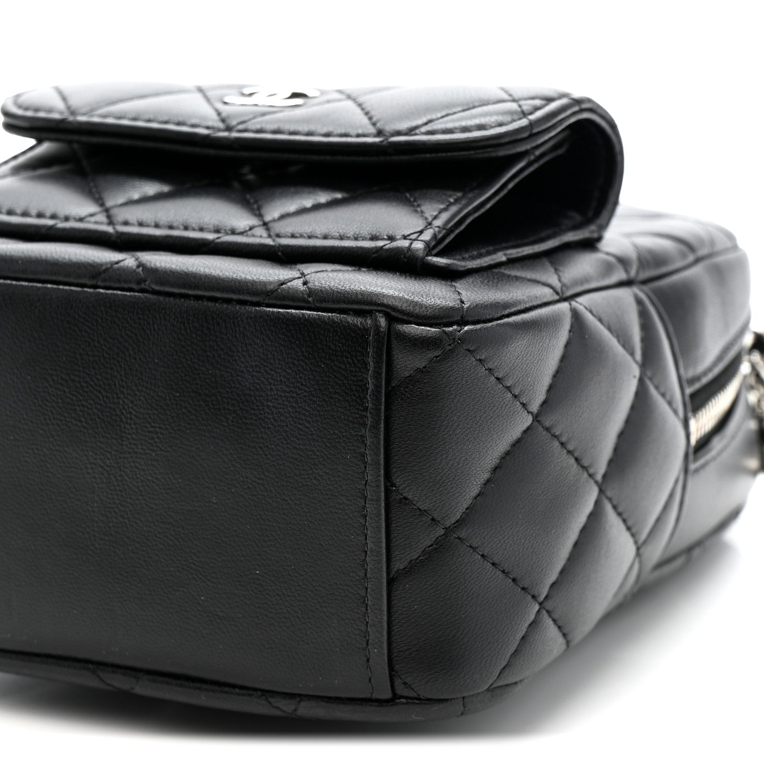 Lambskin Quilted CC Mini Classic Backpack Black