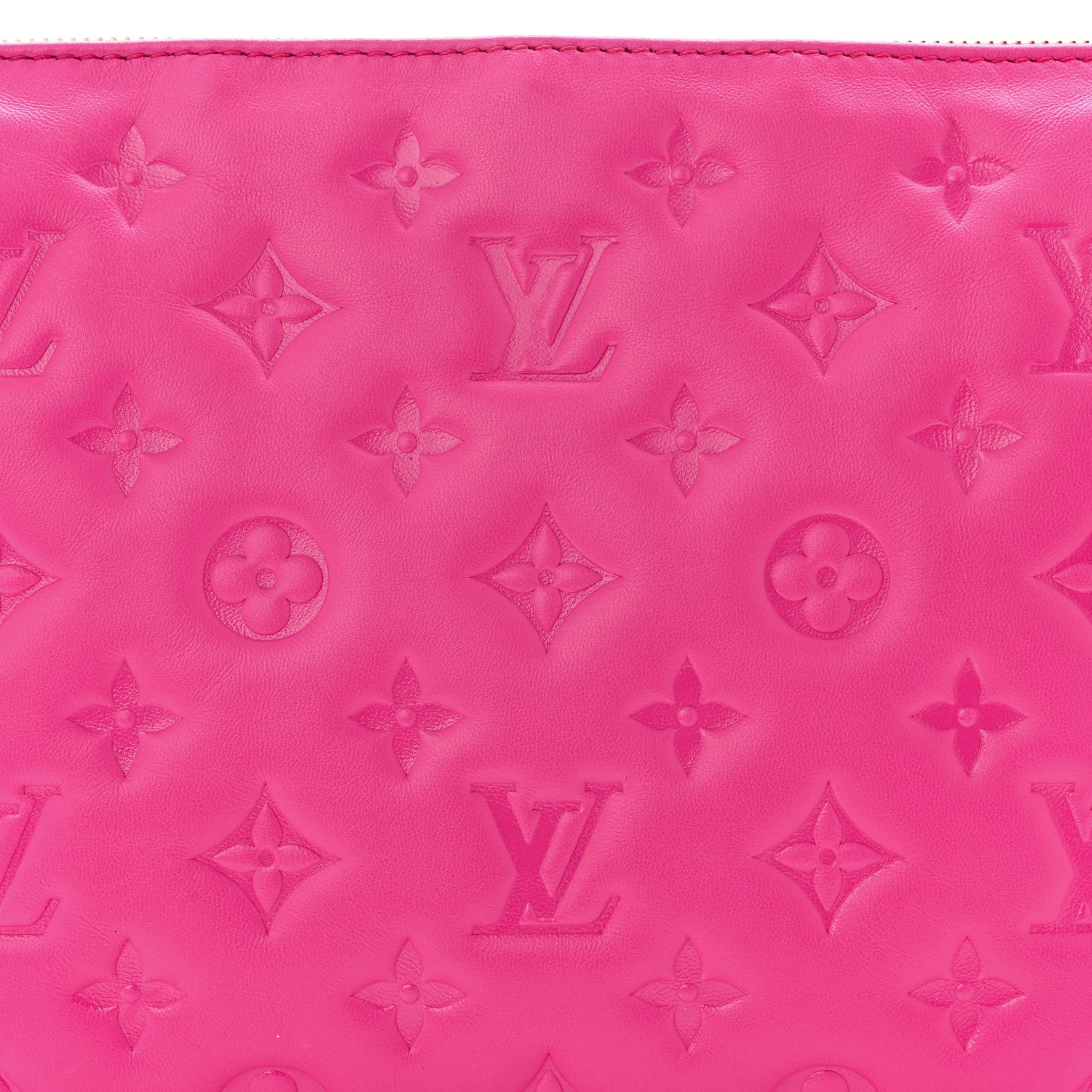 Lambskin Embossed Monogram Coussin PM Rose Miami