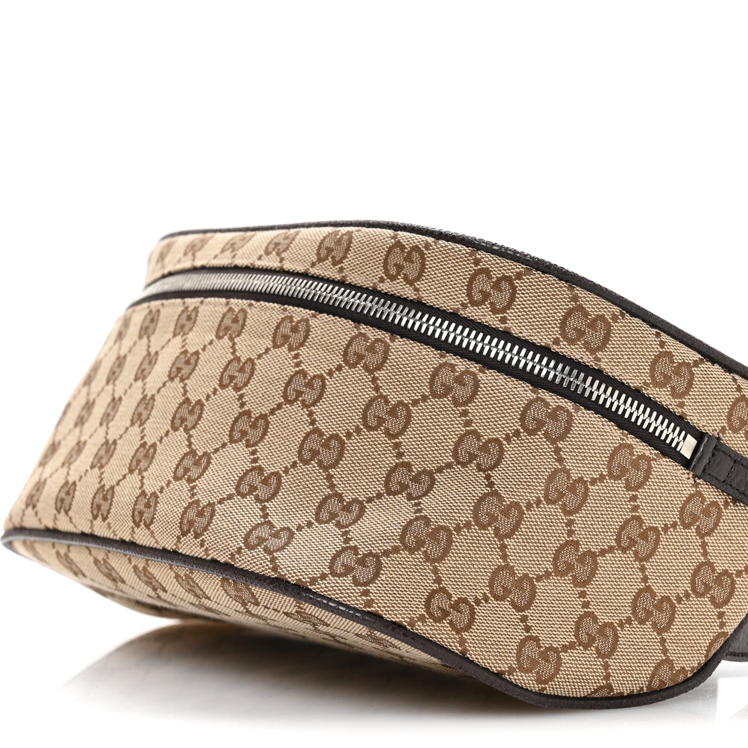 Monogram Dollar Calfskin Waist Pouch Beige Ebony Testa di Moro Marrone Scuro