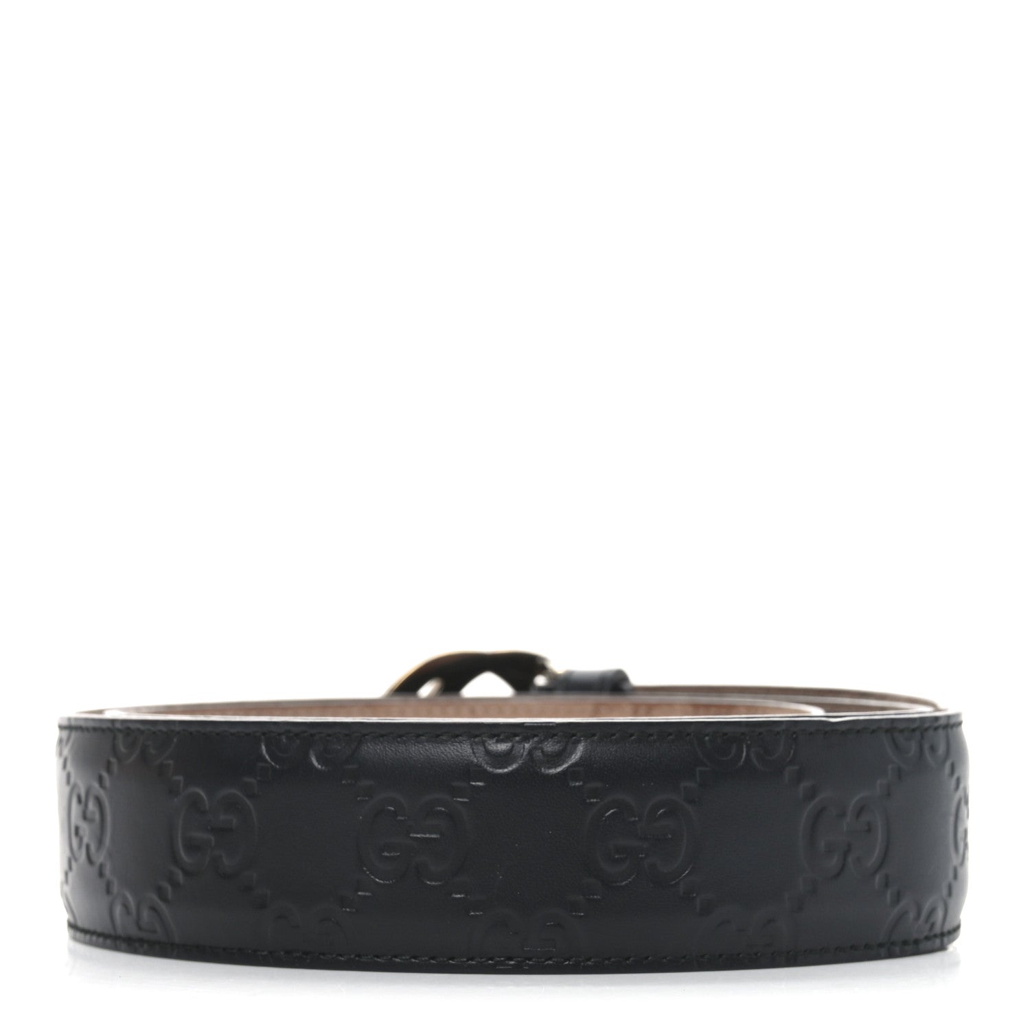 Guccissima Signature Interlocking G 37mm Belt 90 36 Black
