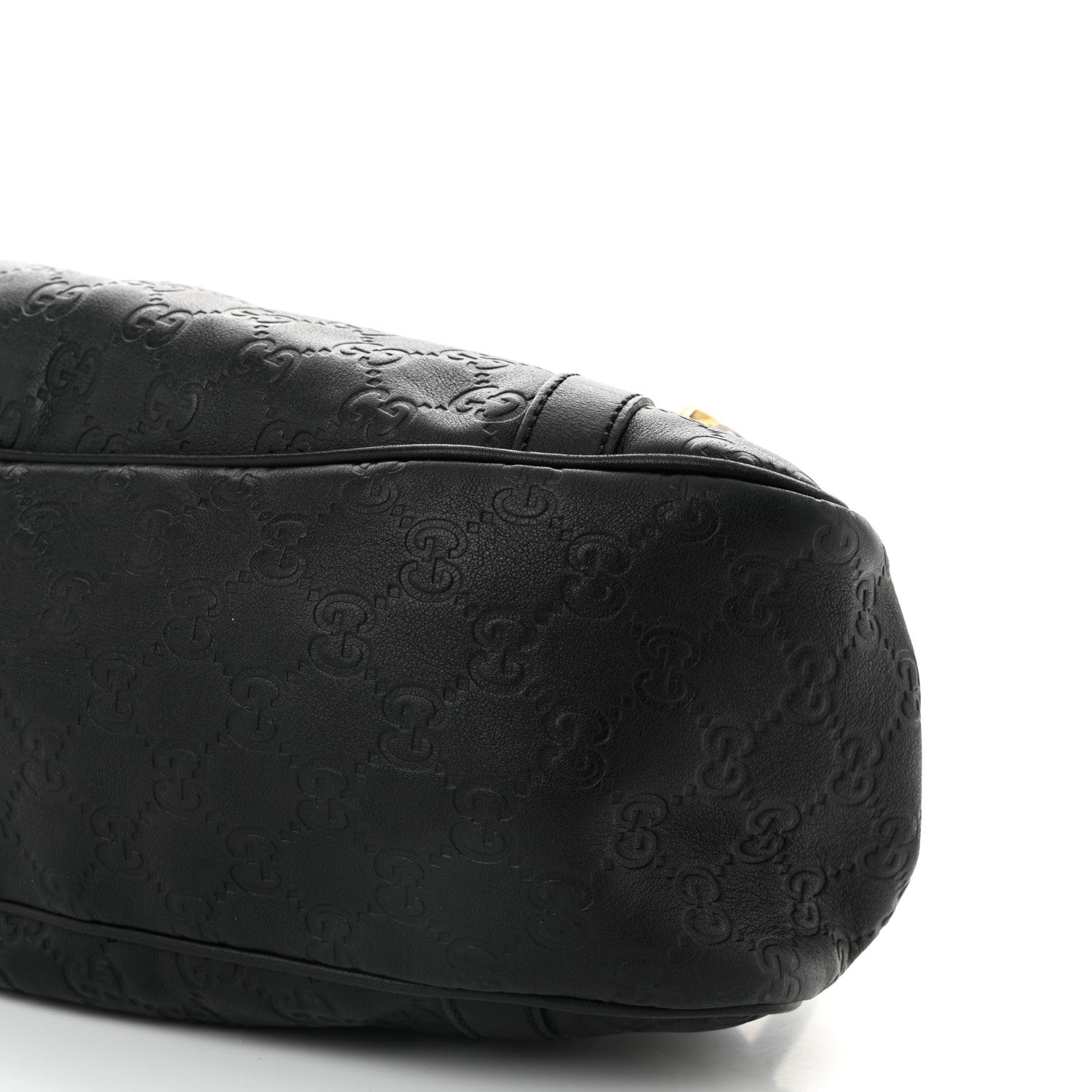 Guccissima Medium GG Twins Shoulder Bag Black