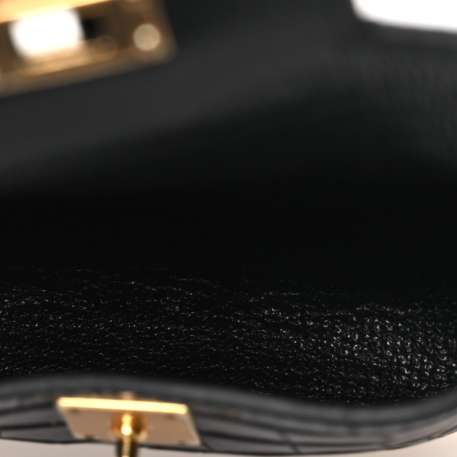 Matte Alligator Festival Kelly Bag Charm Black