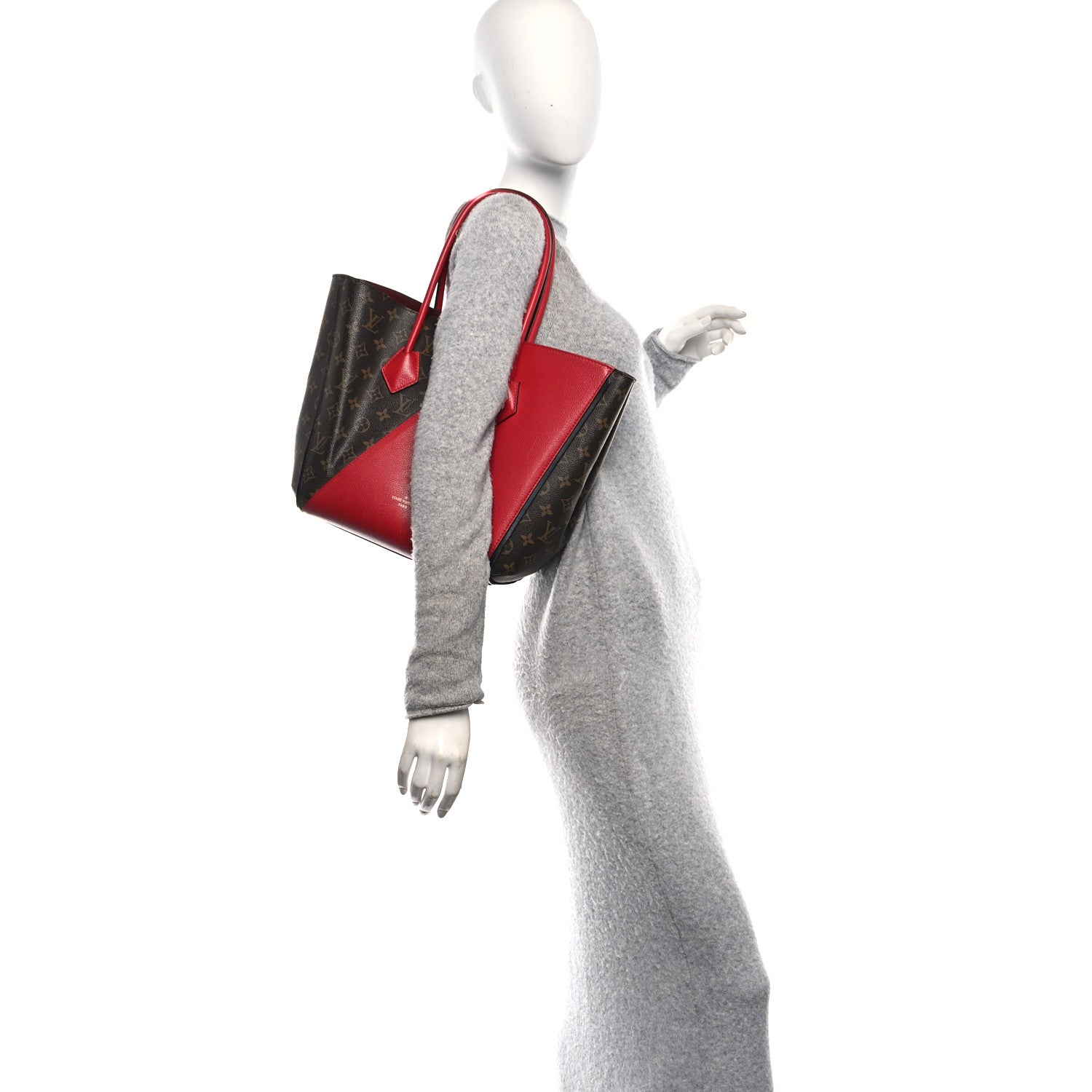 Calfskin Monogram Kimono Tote Cherry