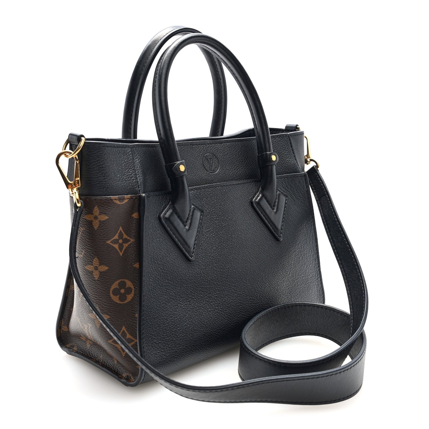 Calfskin Monogram On My Side PM Black