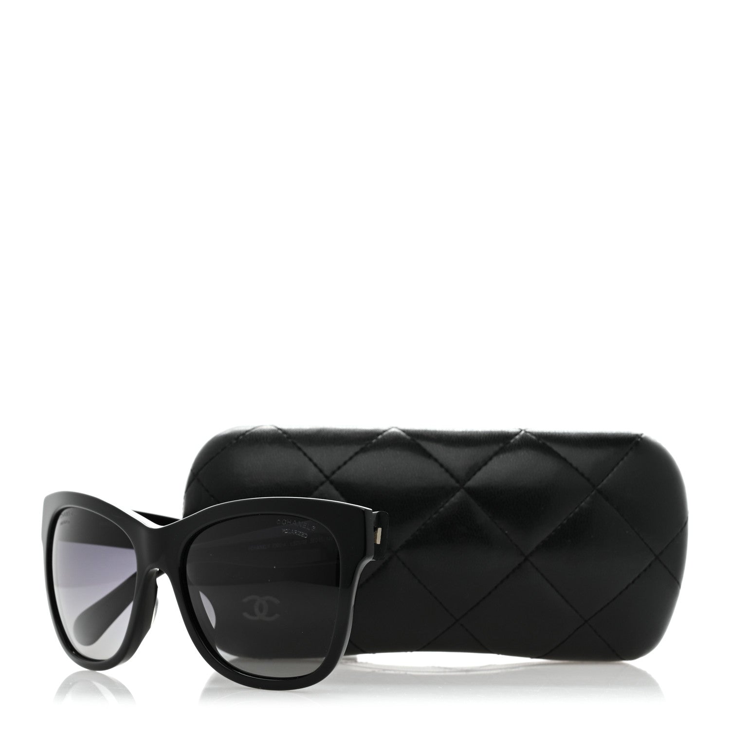 Acetate Polarized Square CC Sunglasses 5380-A  Black