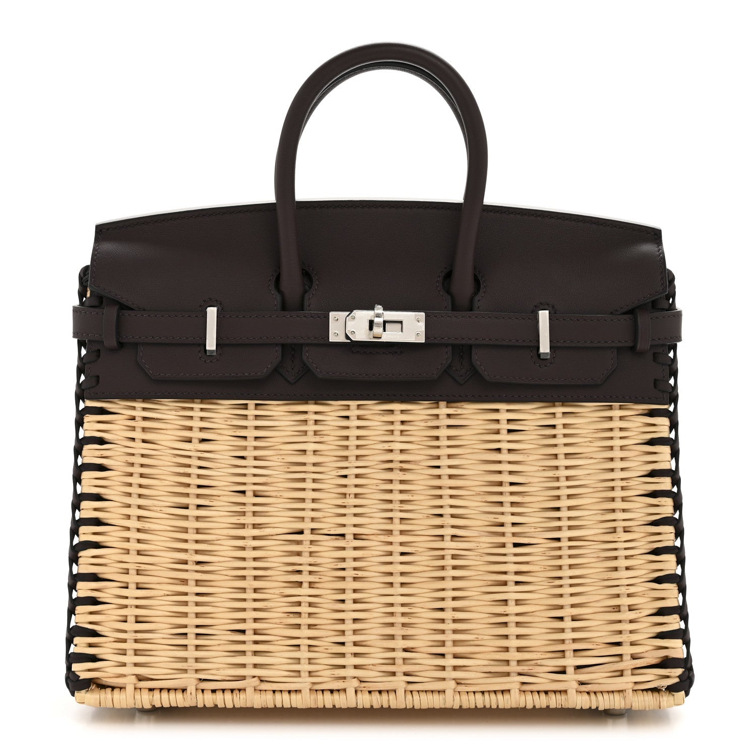 Wicker Swift Picnic Birkin 25 Naturel Rouge Sellier