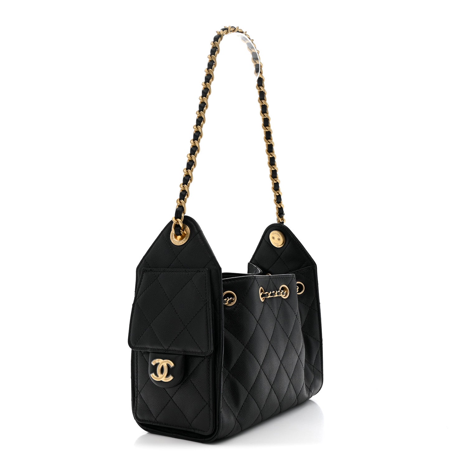 Caviar Quilted Mini Chanel 25 Handbag Black