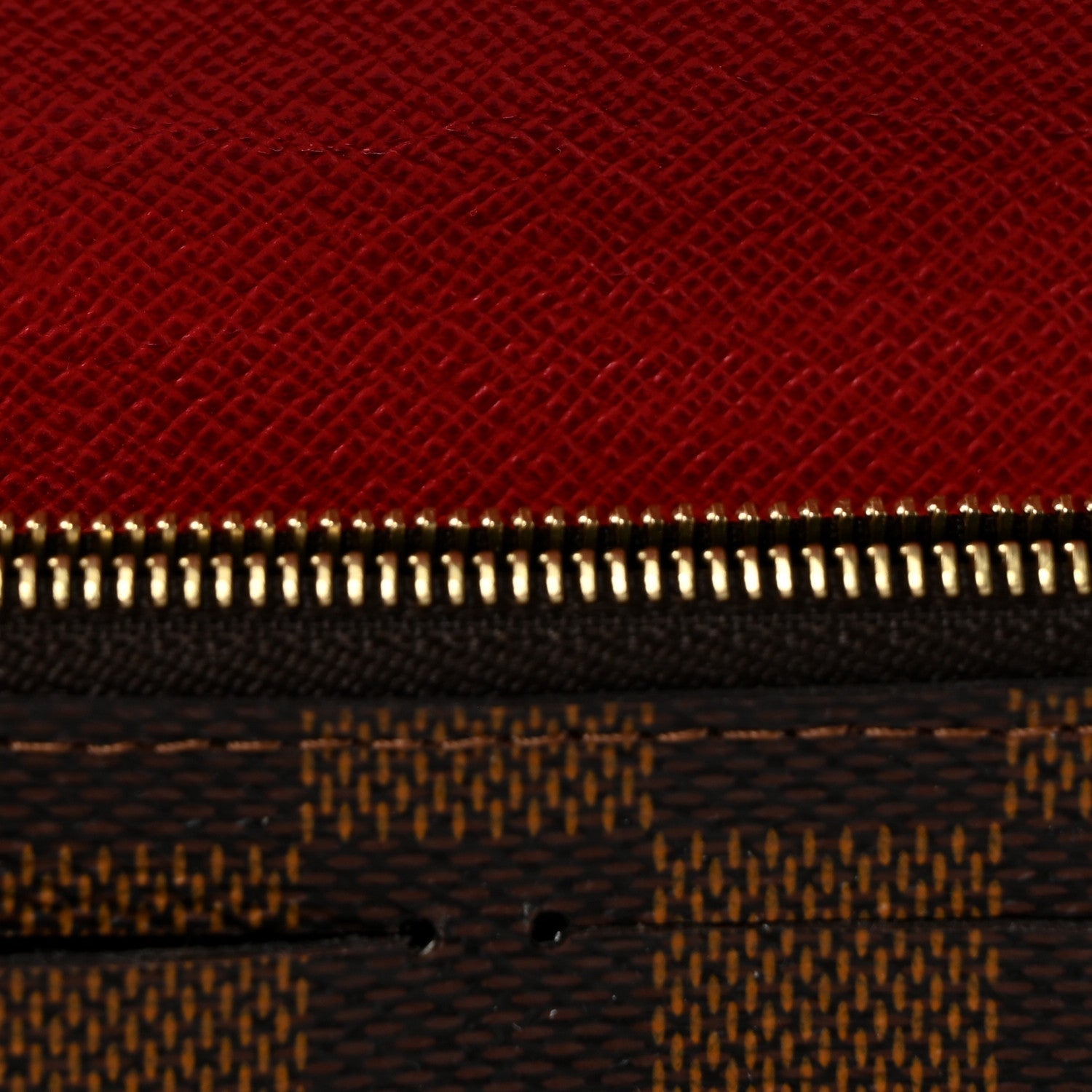 Damier Ebene Emilie Wallet Red