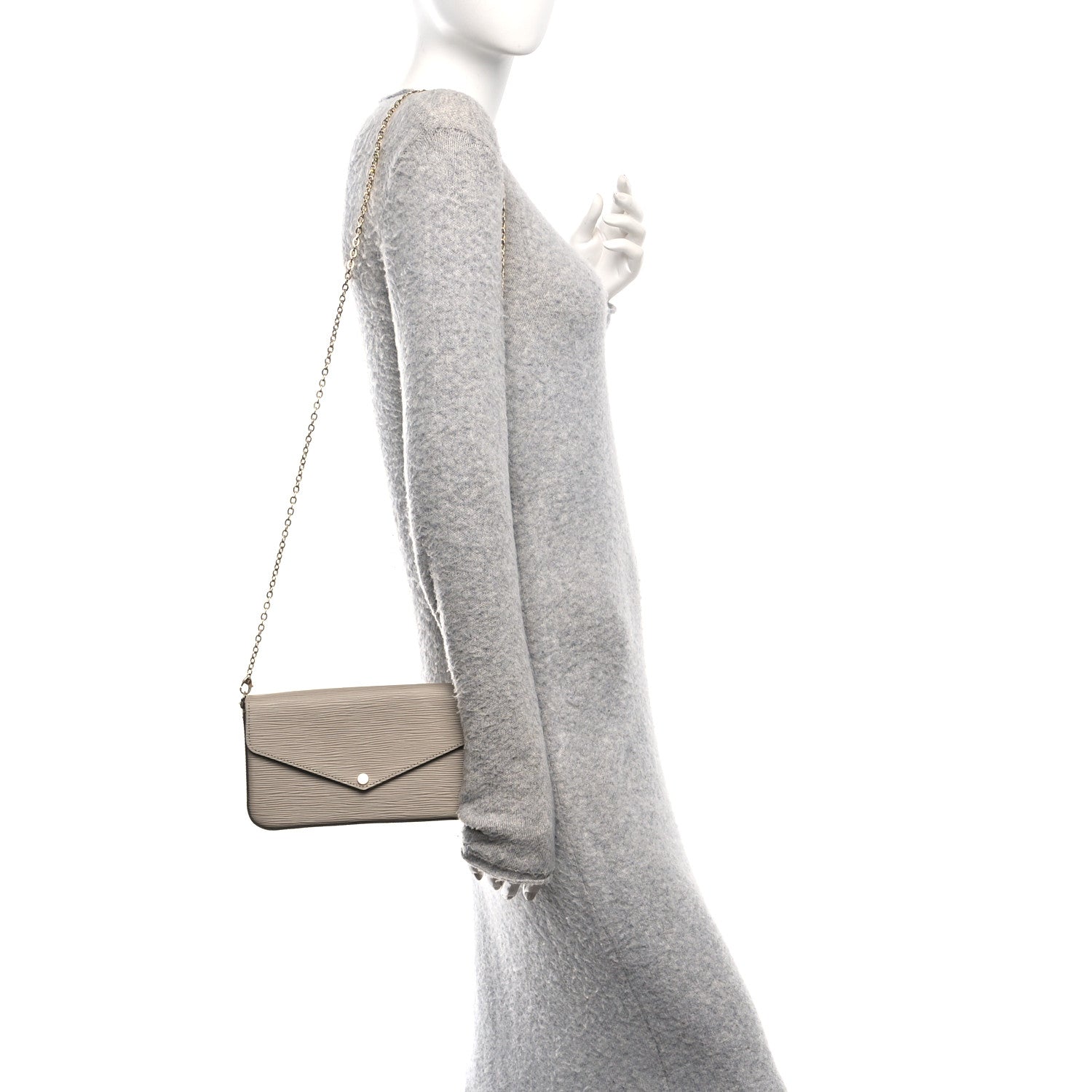 Epi Felicie Pochette Chain Wallet Galet