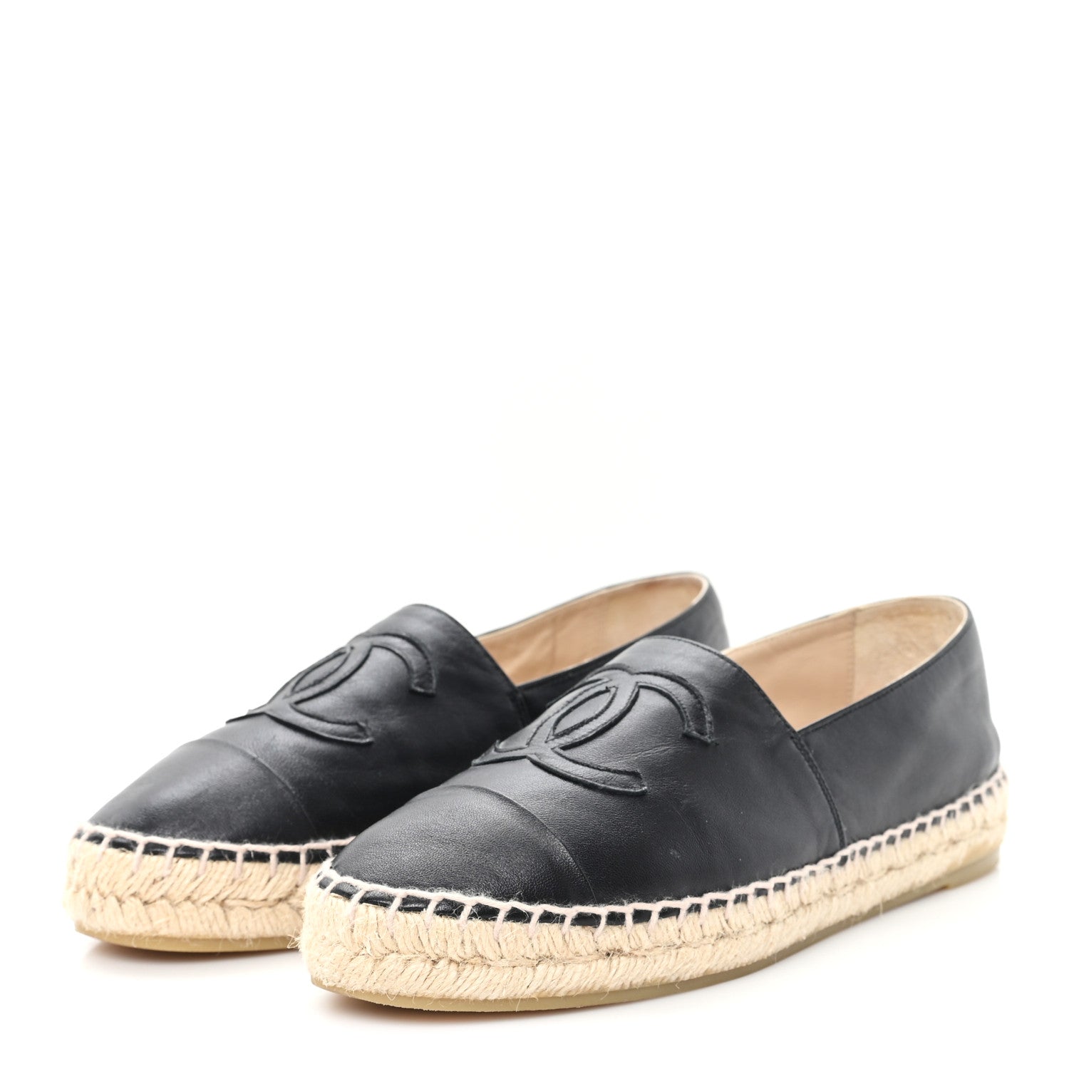 Lambskin CC Espadrilles 36 Black