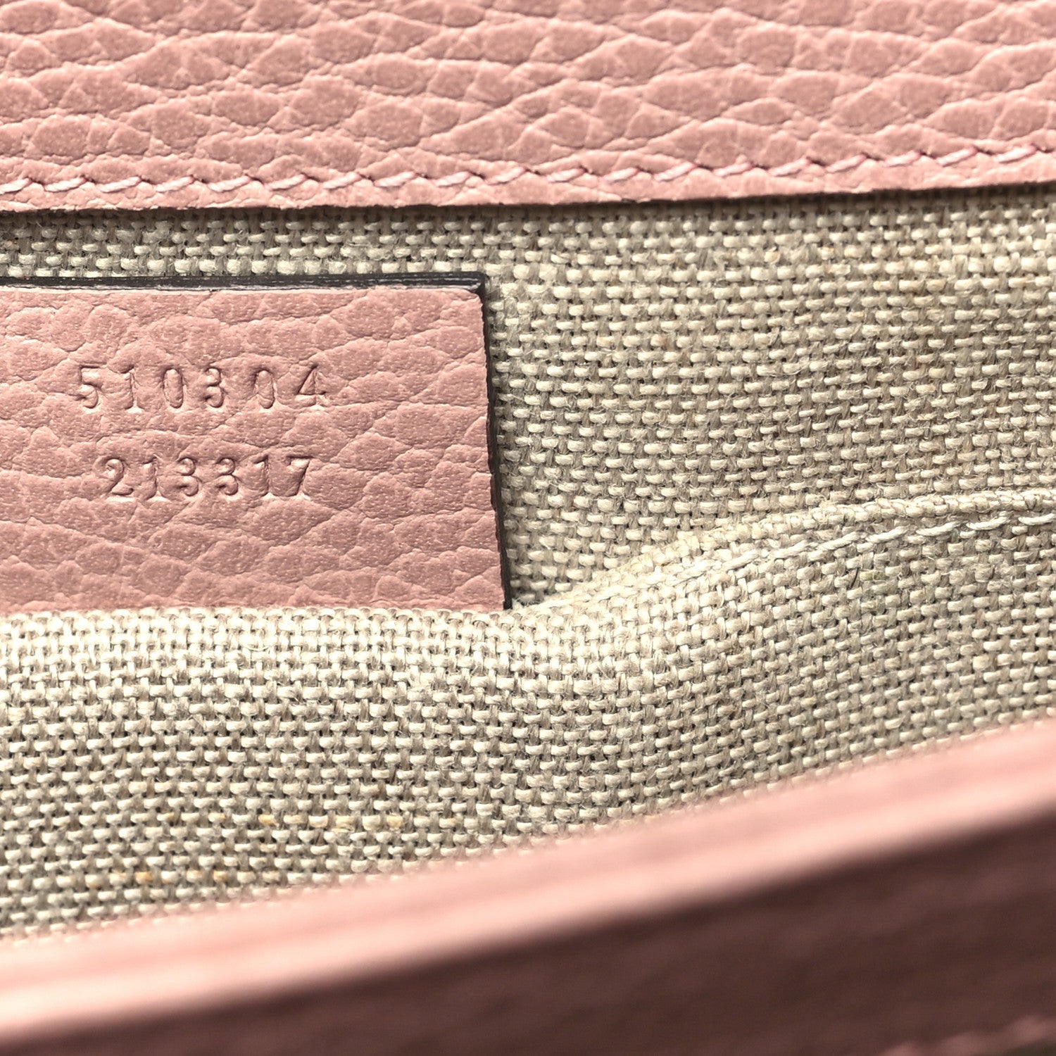Dollar Calfskin Small Interlocking G Shoulder Bag Soft Pink