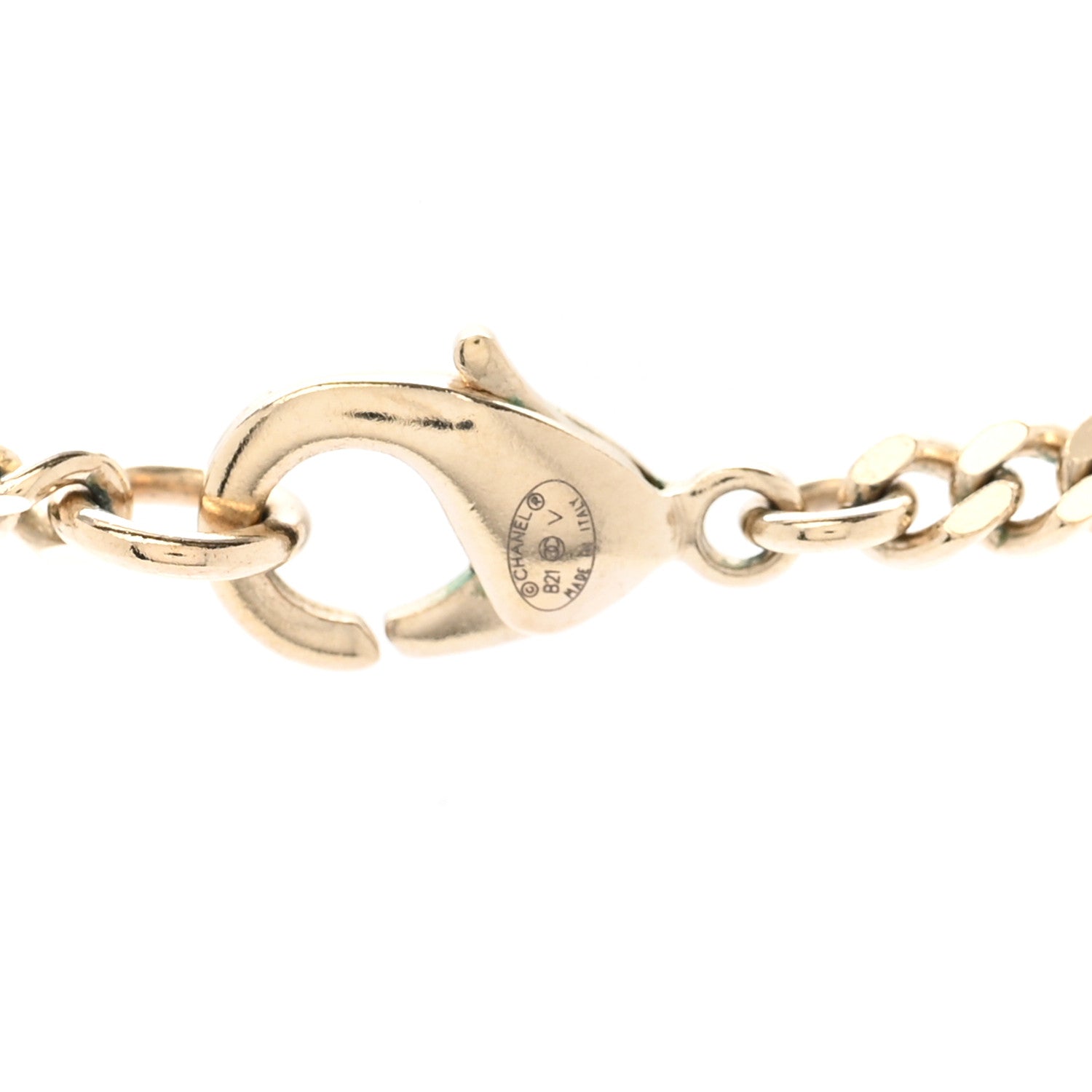 Crystal Dog Tag Charm Necklace Gold