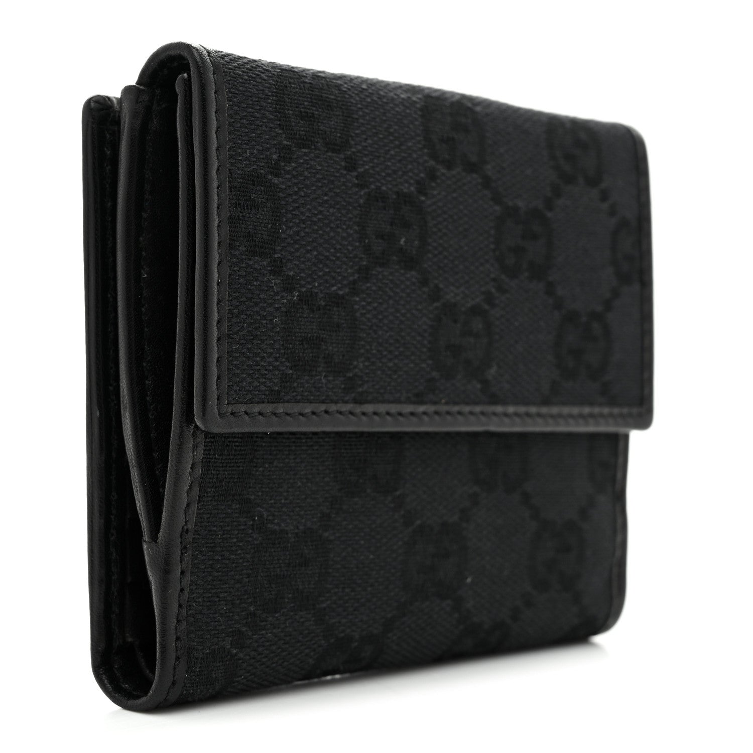 Monogram Glam French Flap Wallet Black