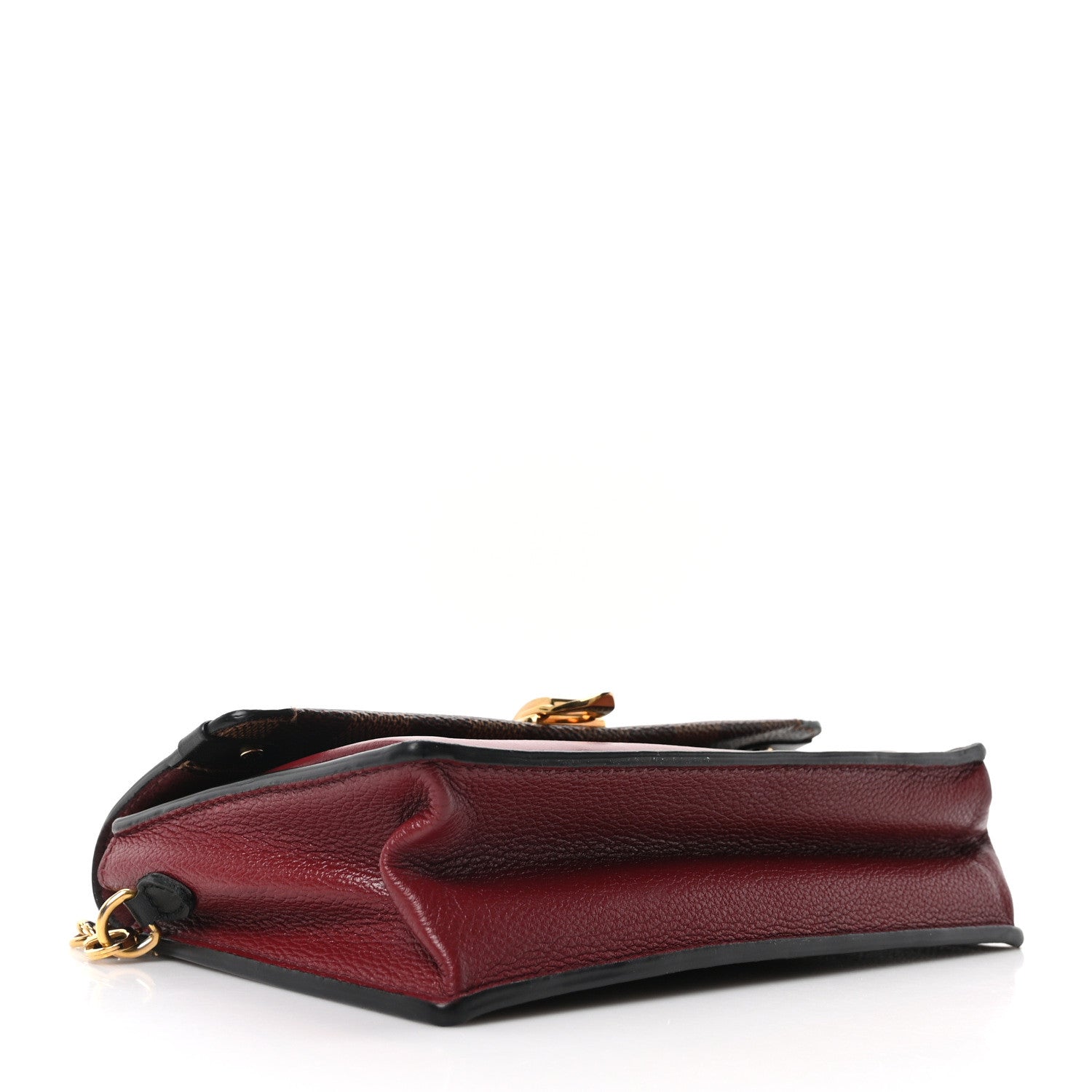 Damier Ebene Vavin Chain Wallet Red