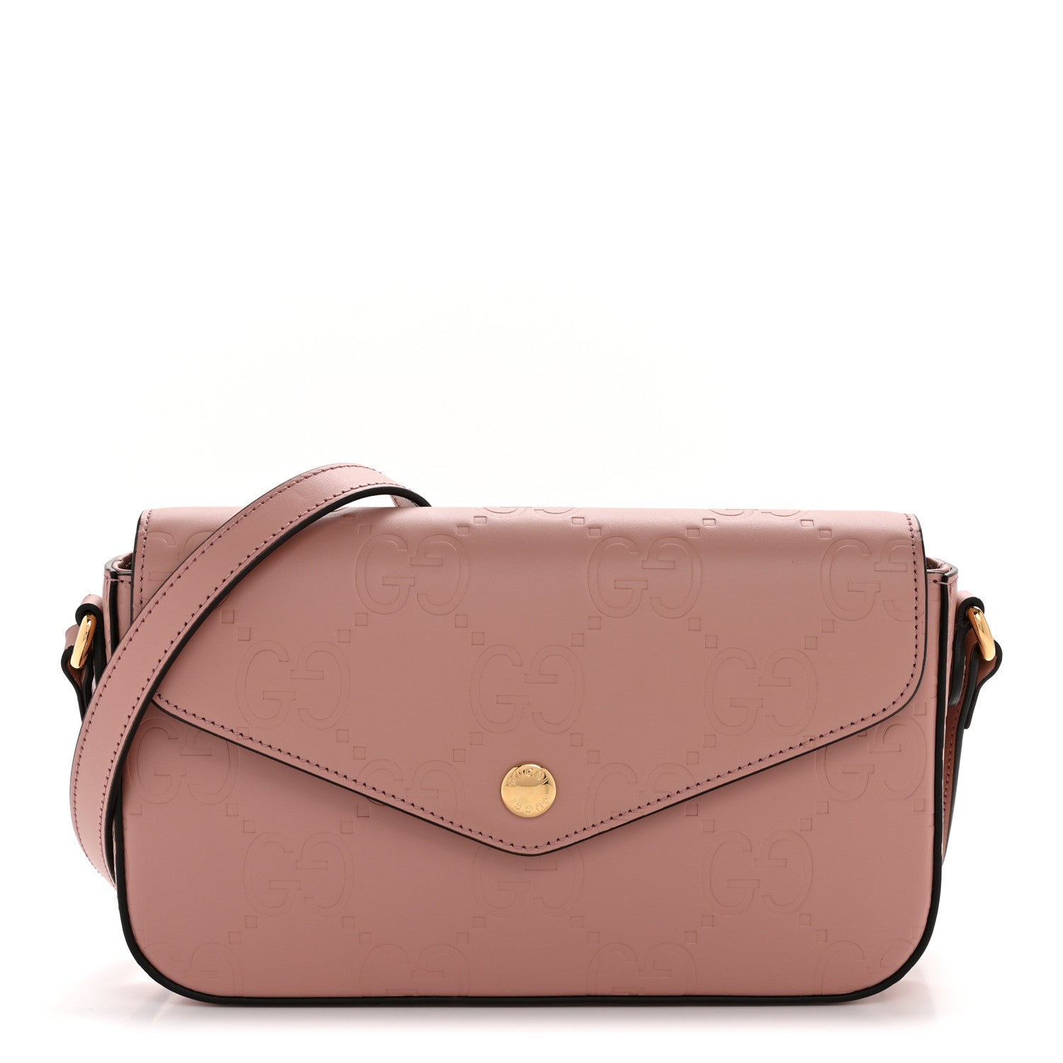 Calfskin GG Super Mini Shoulder Bag Soft Pink