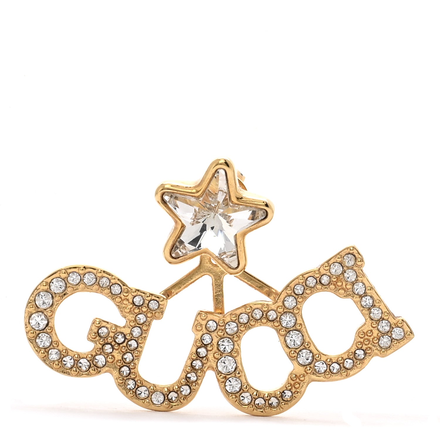 Crystal Star Logo Single Earring Gold