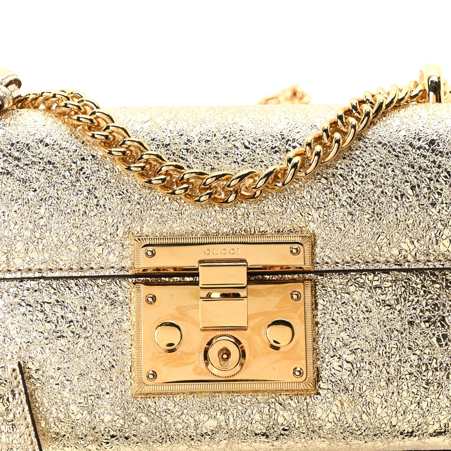 Galassia Small Padlock Shoulder Bag Platino
