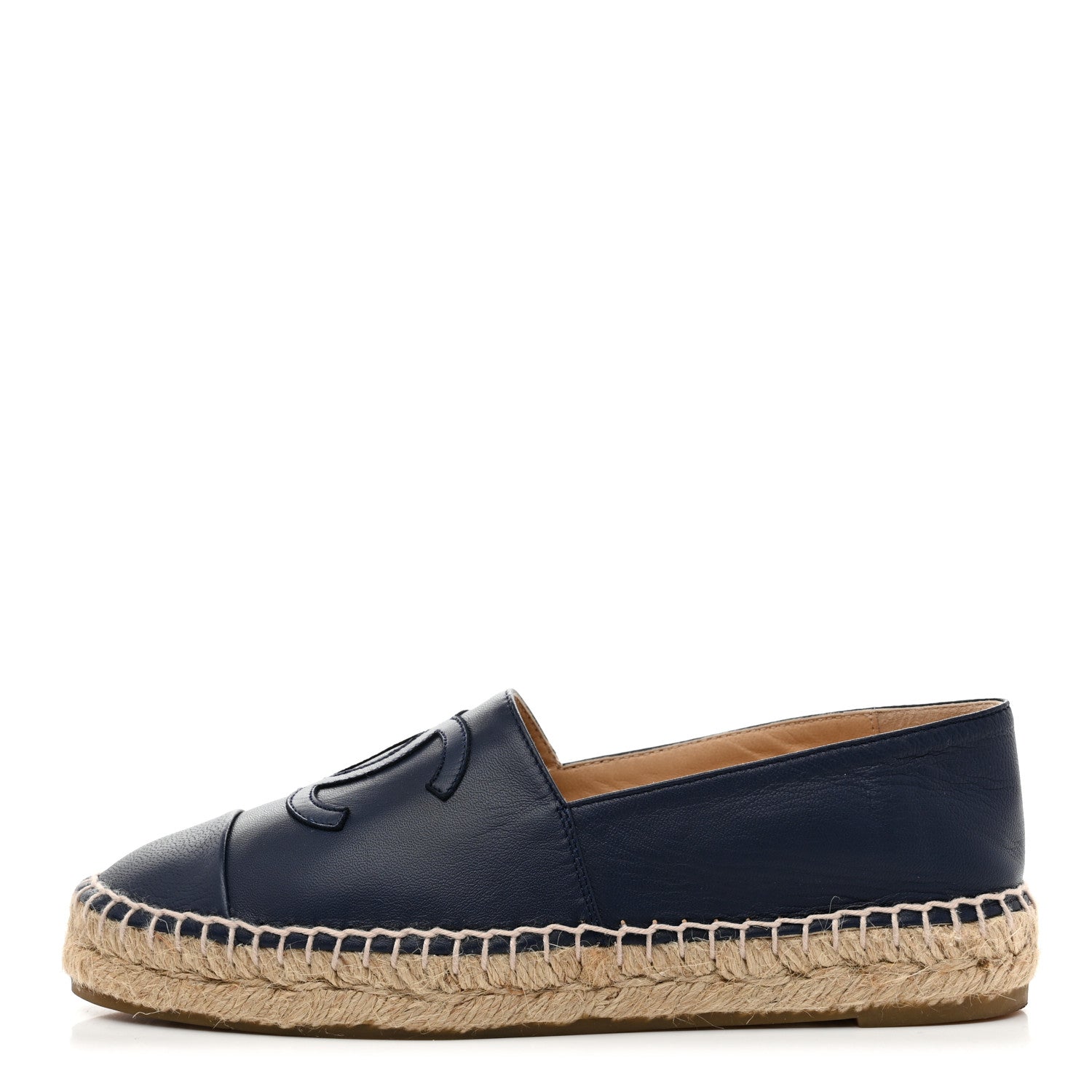 Lambskin CC Espadrilles 36 Dark Navy