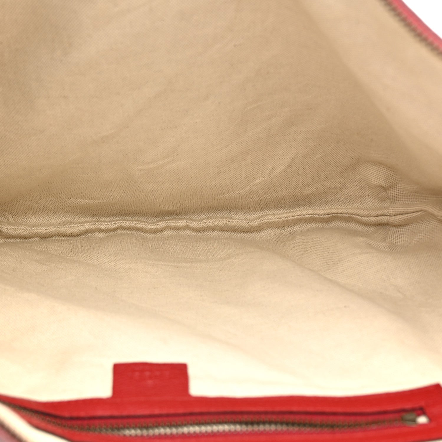 Grained Calfskin Logo Half Moon Hobo Red
