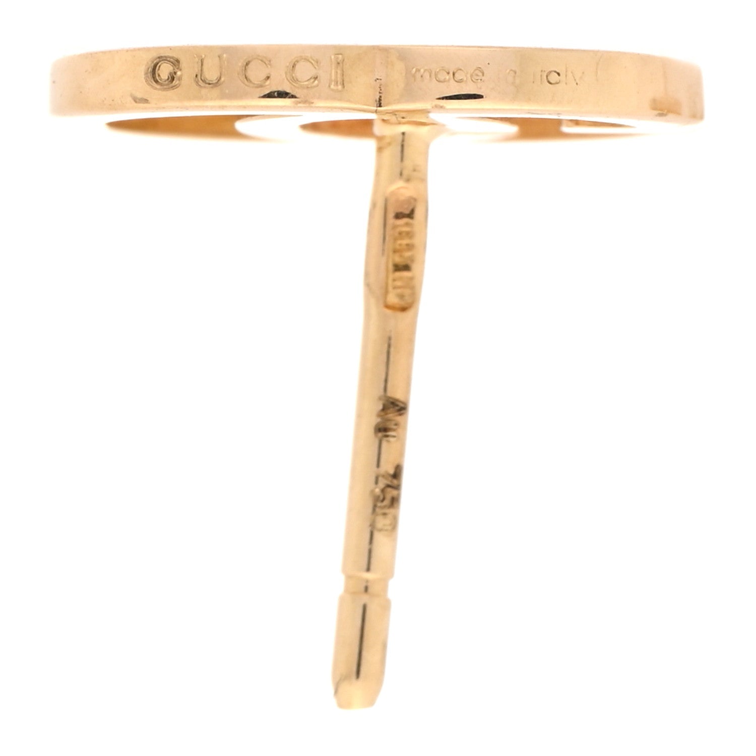 18K Yellow Gold GG Tissue Stud Earrings